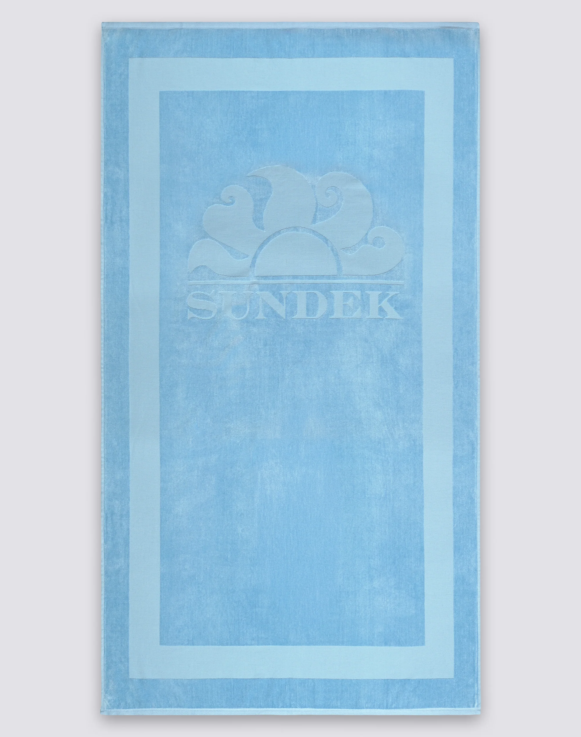 TELO IN SPUGNA JACQUARD CON LOGO E CORNICE