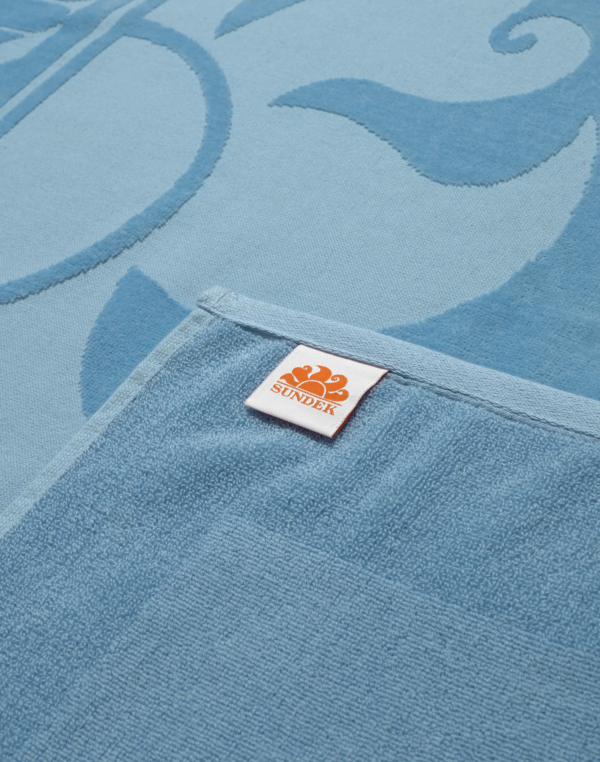 TELO IN SPUGNA JACQUARD CON LOGO E CORNICE - Image 2