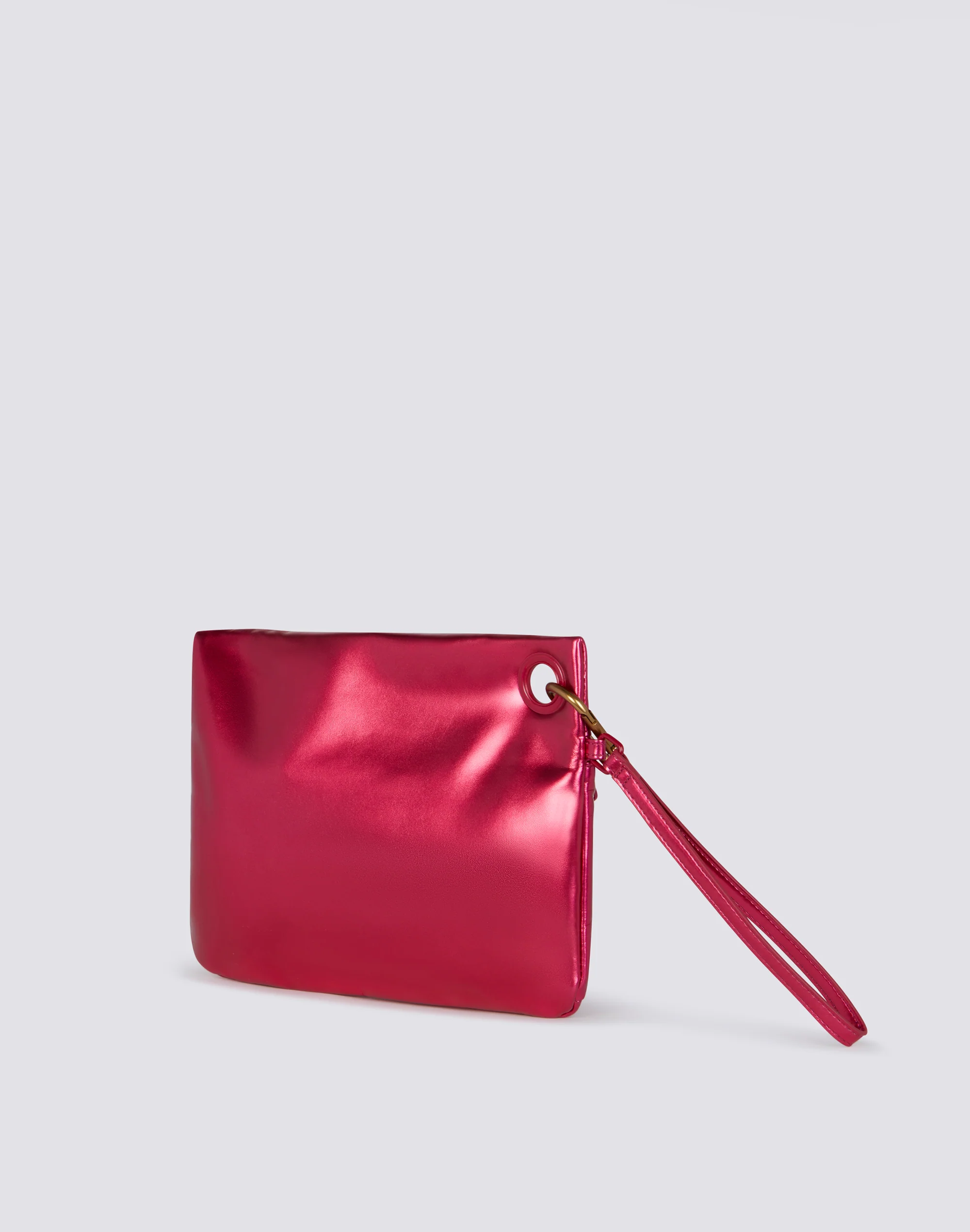 BORSA CLUTCH LAMINATA CON LOGO - Image 2