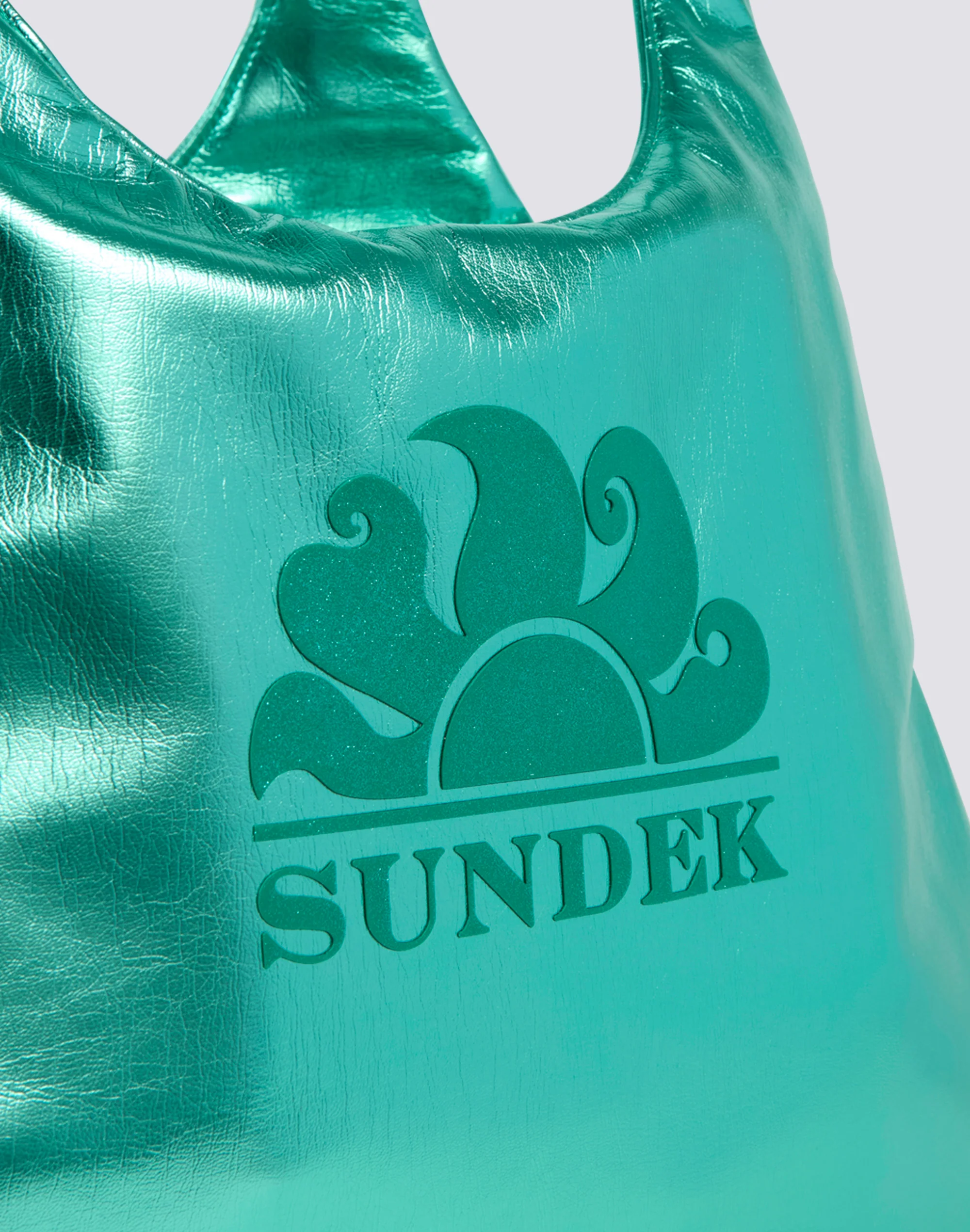 BORSA SHOPPER LAMINATA CON LOGO - Image 3