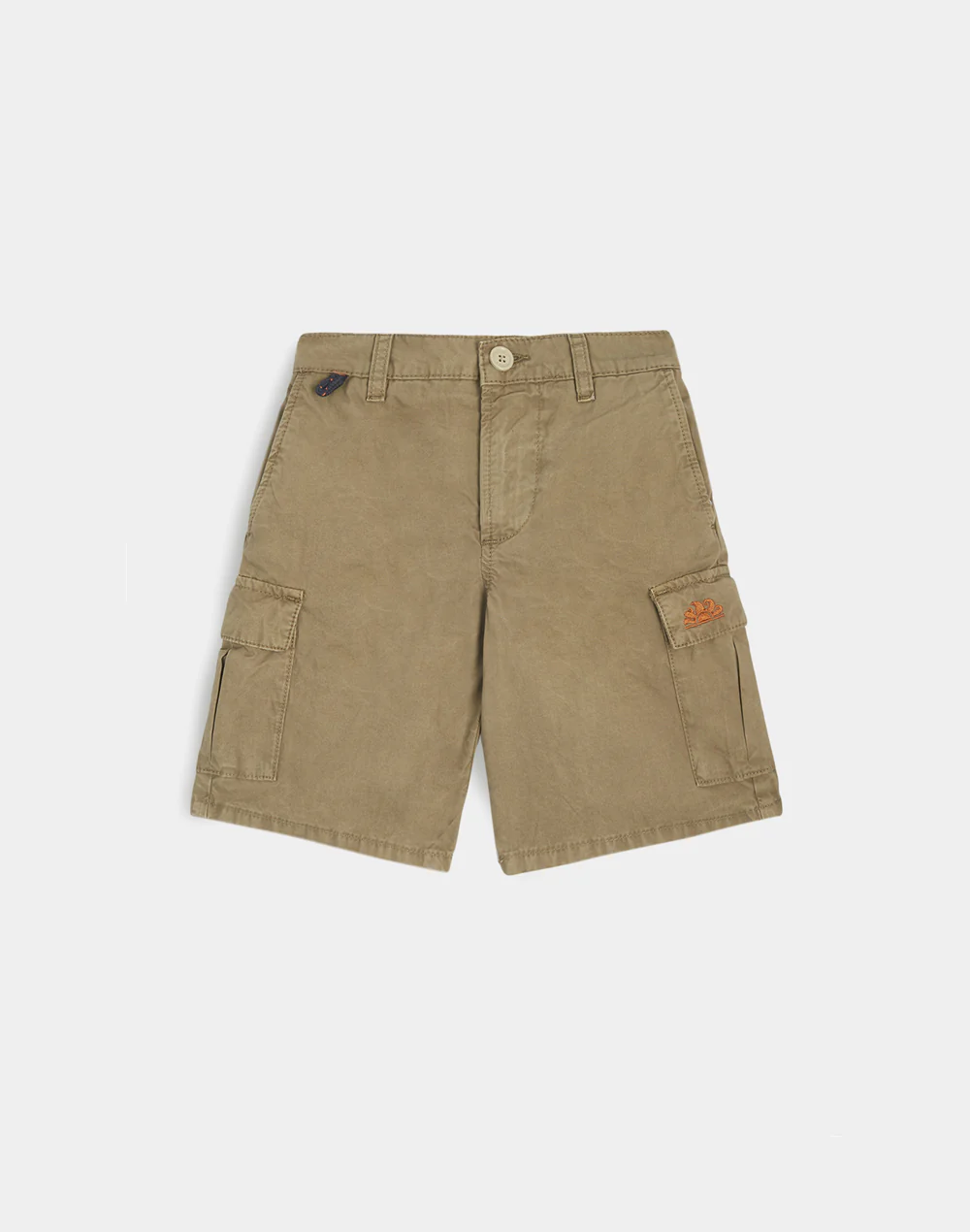 SHORTS CARGO IN TESSUTO TINTO IN CAPO CON ARCOBALENO - Image 2
