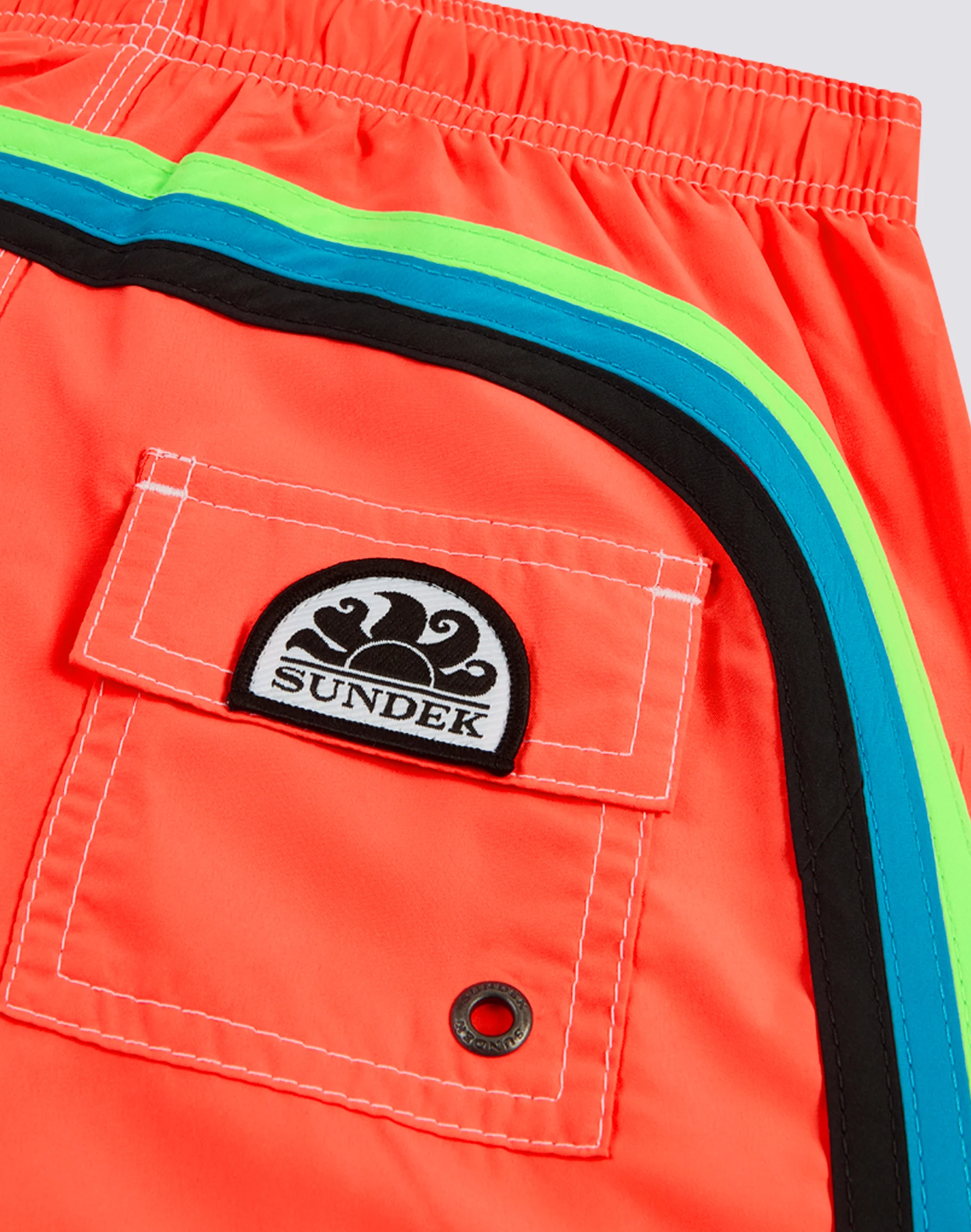 COSTUME DA BAGNO BAMBINO CORTO VITA ELASTICATA POLIESTERE RICICLATO REPREVE® FLUO - Image 3