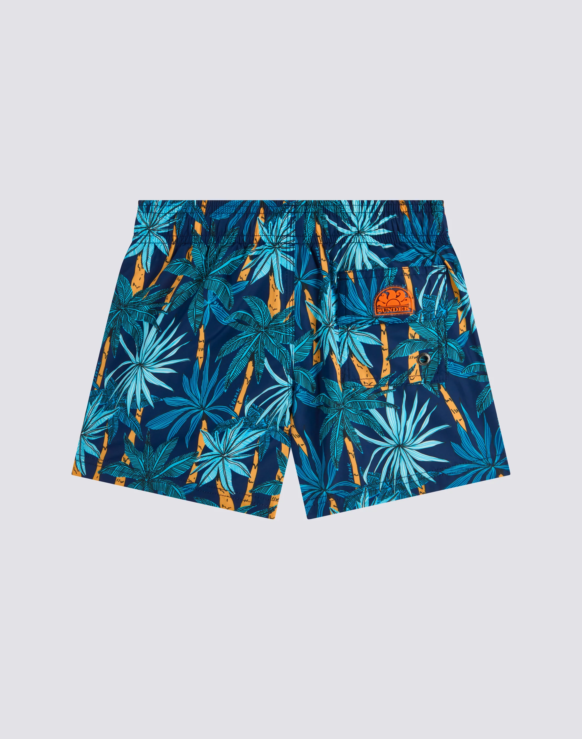 COSTUME DA BAGNO BAMBINO CORTO VITA ELASTICATA STAMPA JUNGLE FEVER IN POLY RICICLATO - Image 2