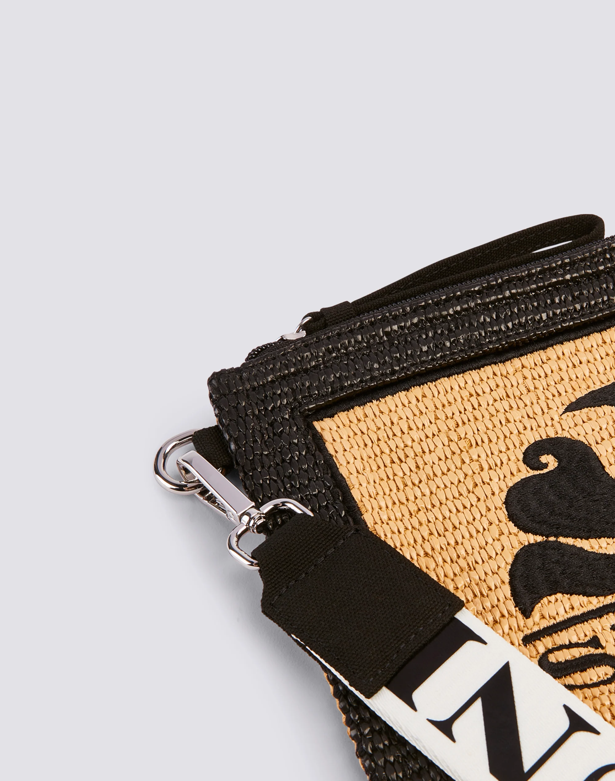 CLUTCH IN RAFFIA CON LOGO RICAMATO - Image 3