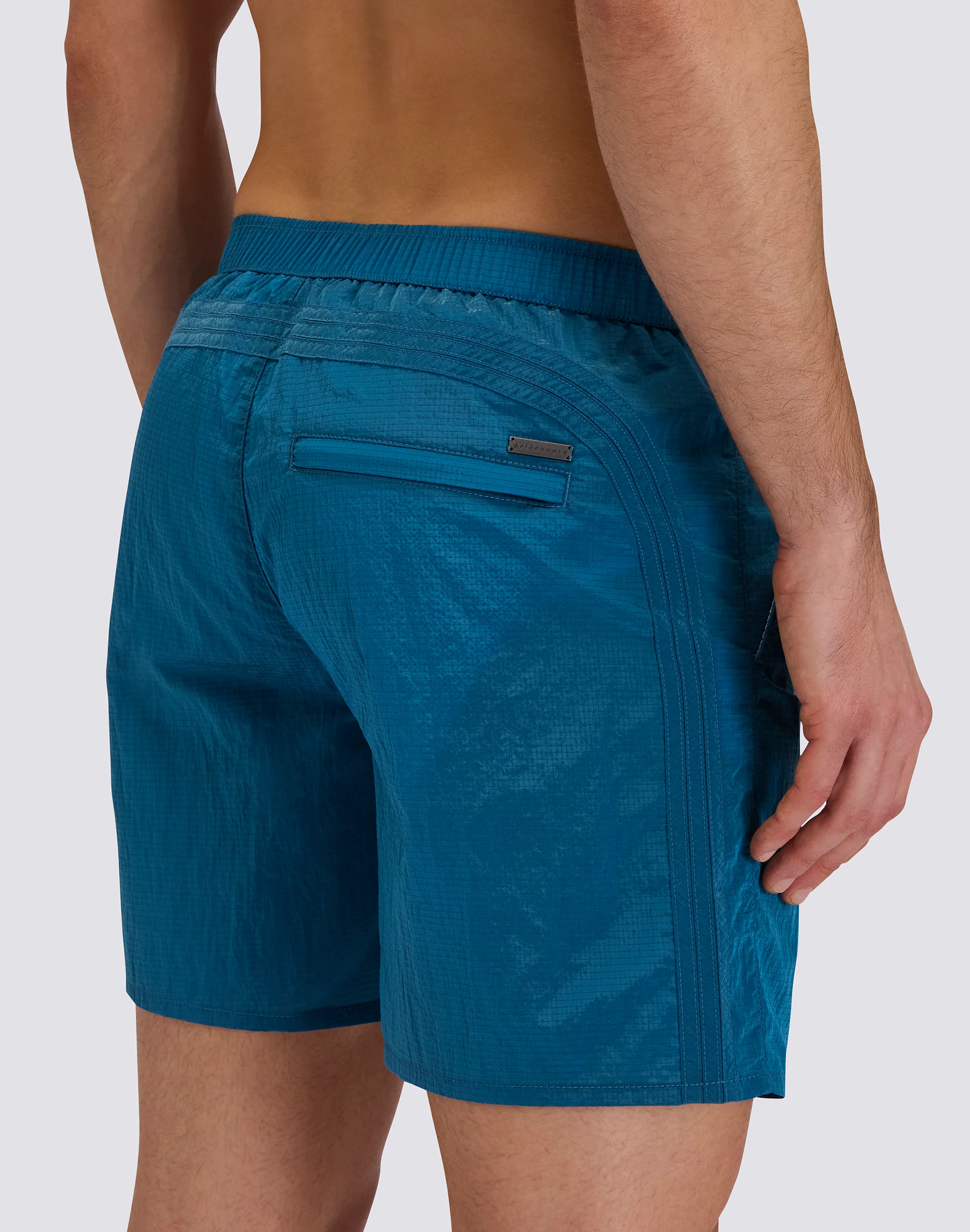 COSTUME DA BAGNO UOMO LUNGO GOLDENWAVE CON VITA SEMI ELASTICATA IN NYLON RIPSTOP - Image 3