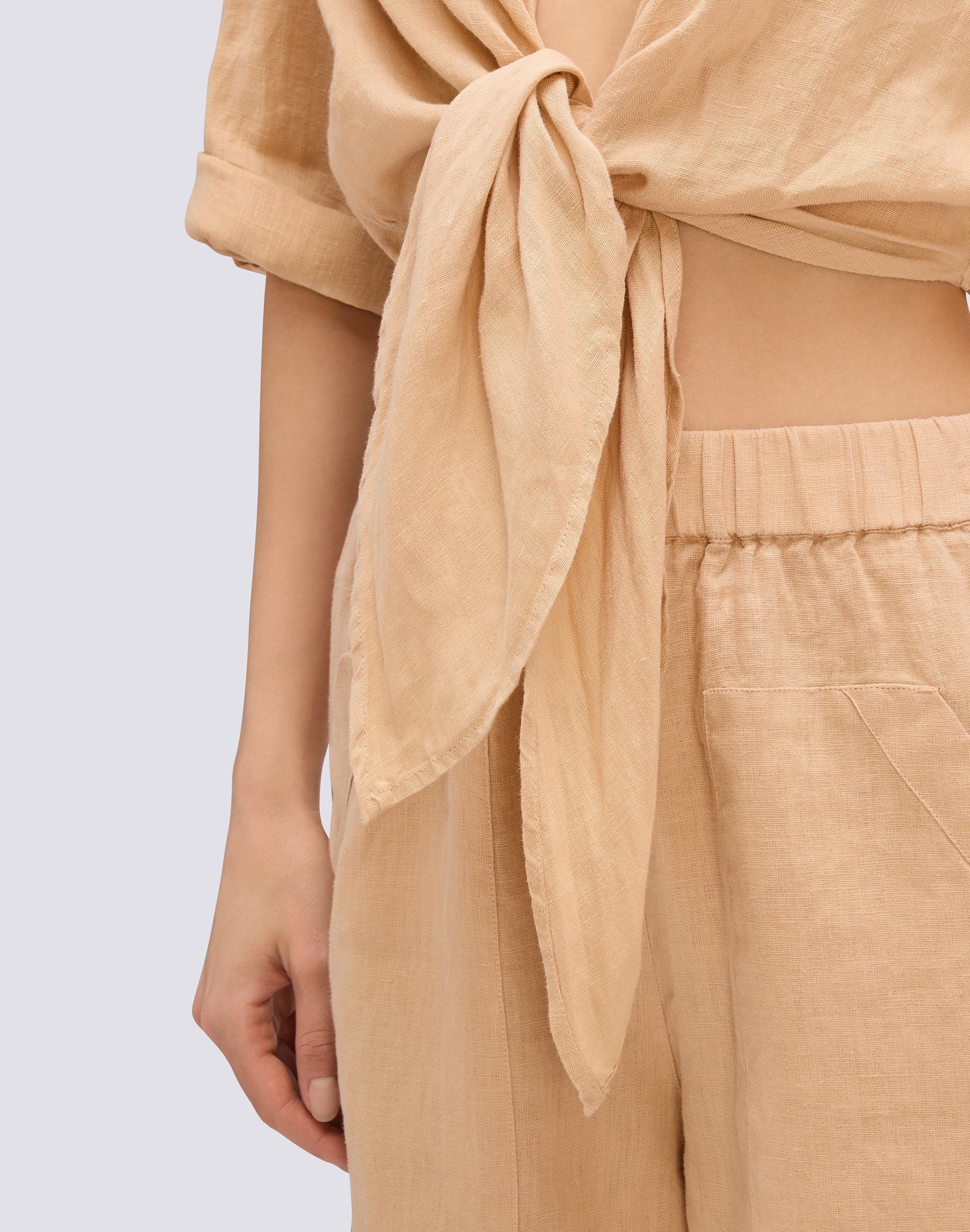 BLUSA IN LINO CROPPED - Image 4