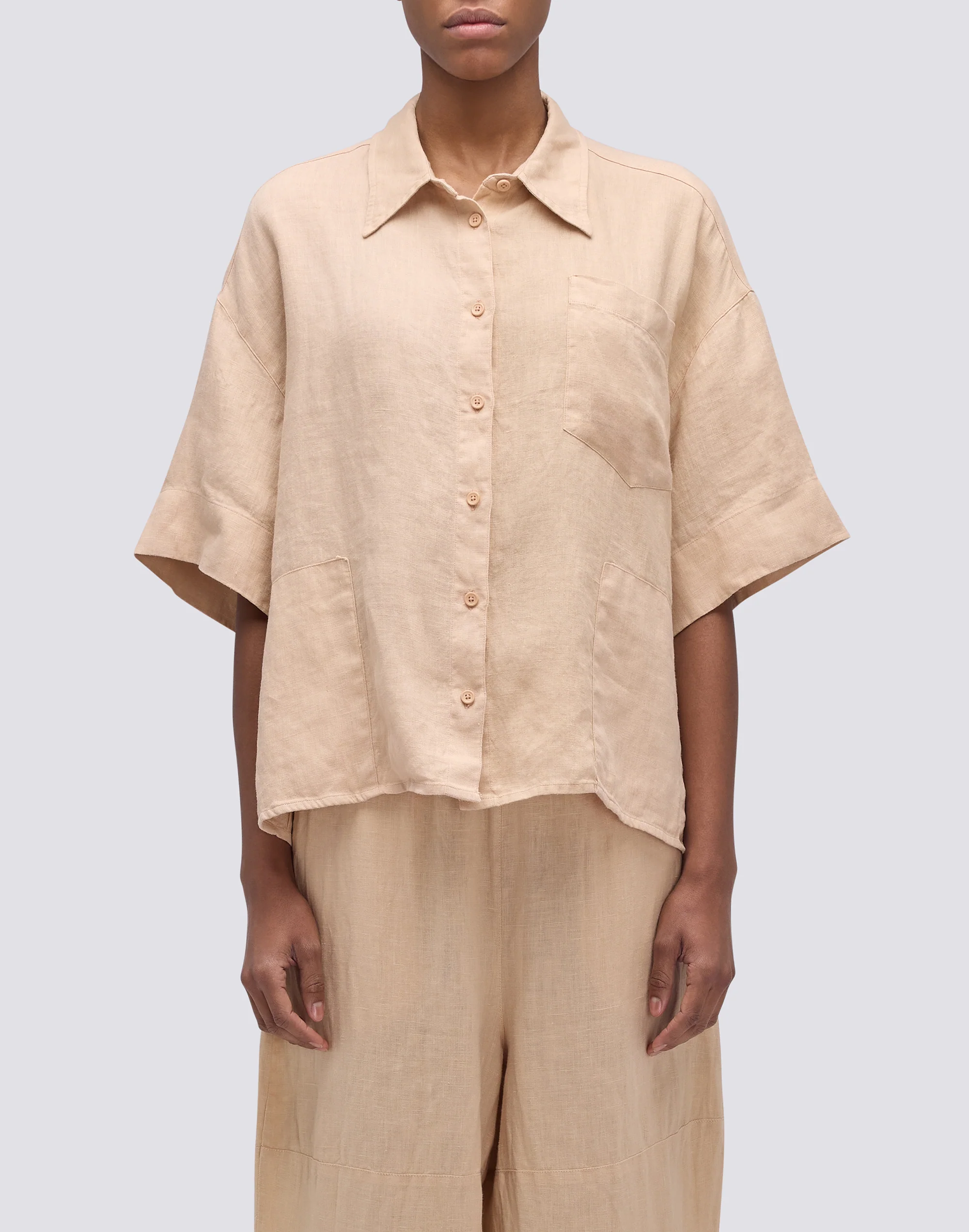 CAMICIA IN LINO IN TINTO CAPO
