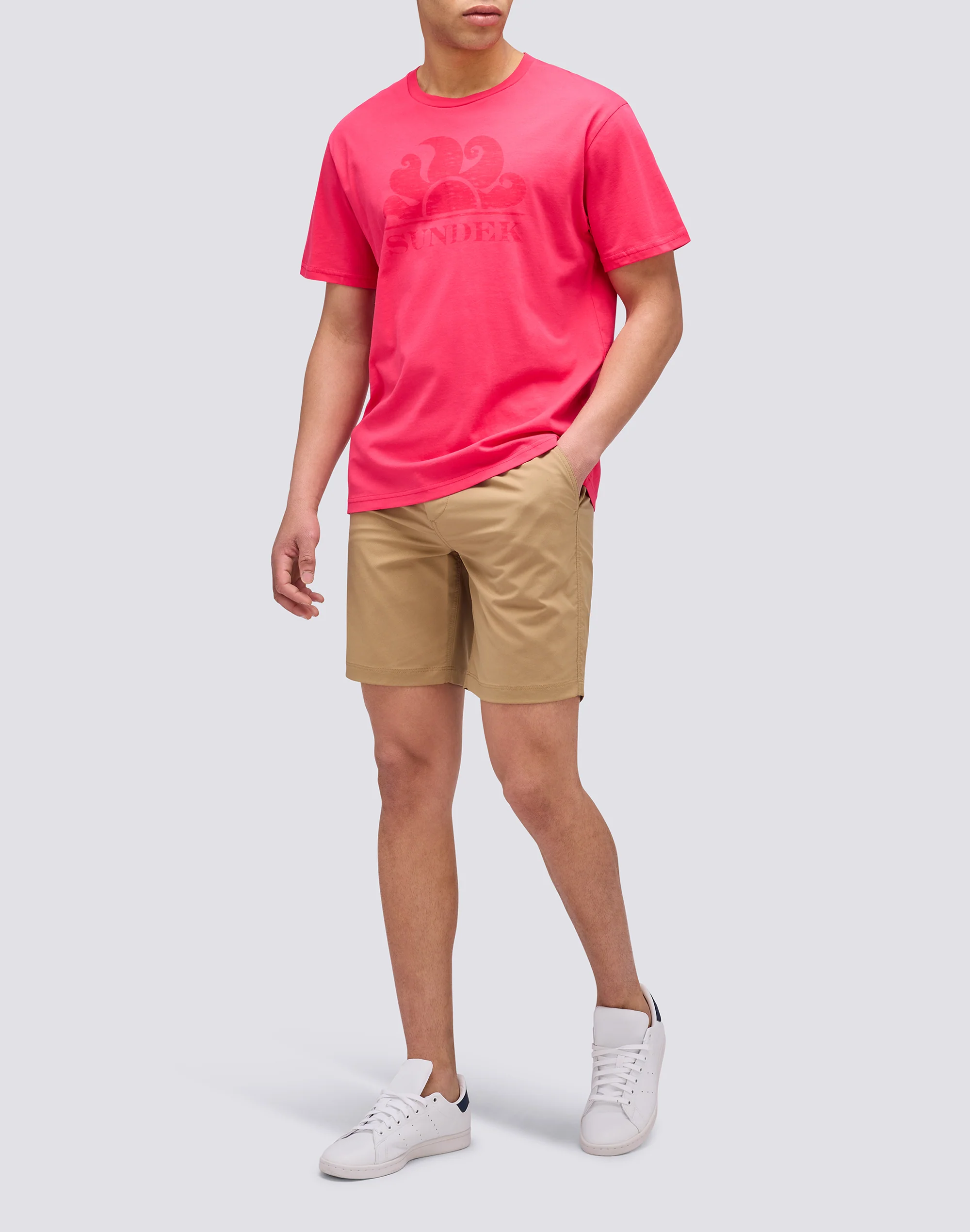 T-SHIRT MANICHE CORTE CON LOGO - Image 3