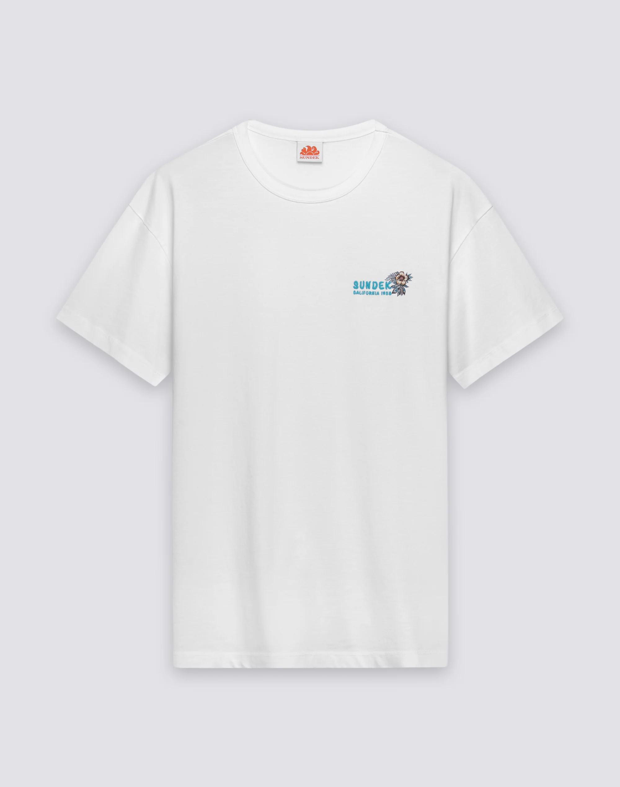 T-SHIRT DA UOMO A GIROCOLLO CON STAMPA E RICAMO SUNDEK CALIFORNIA 1958 - Image 2