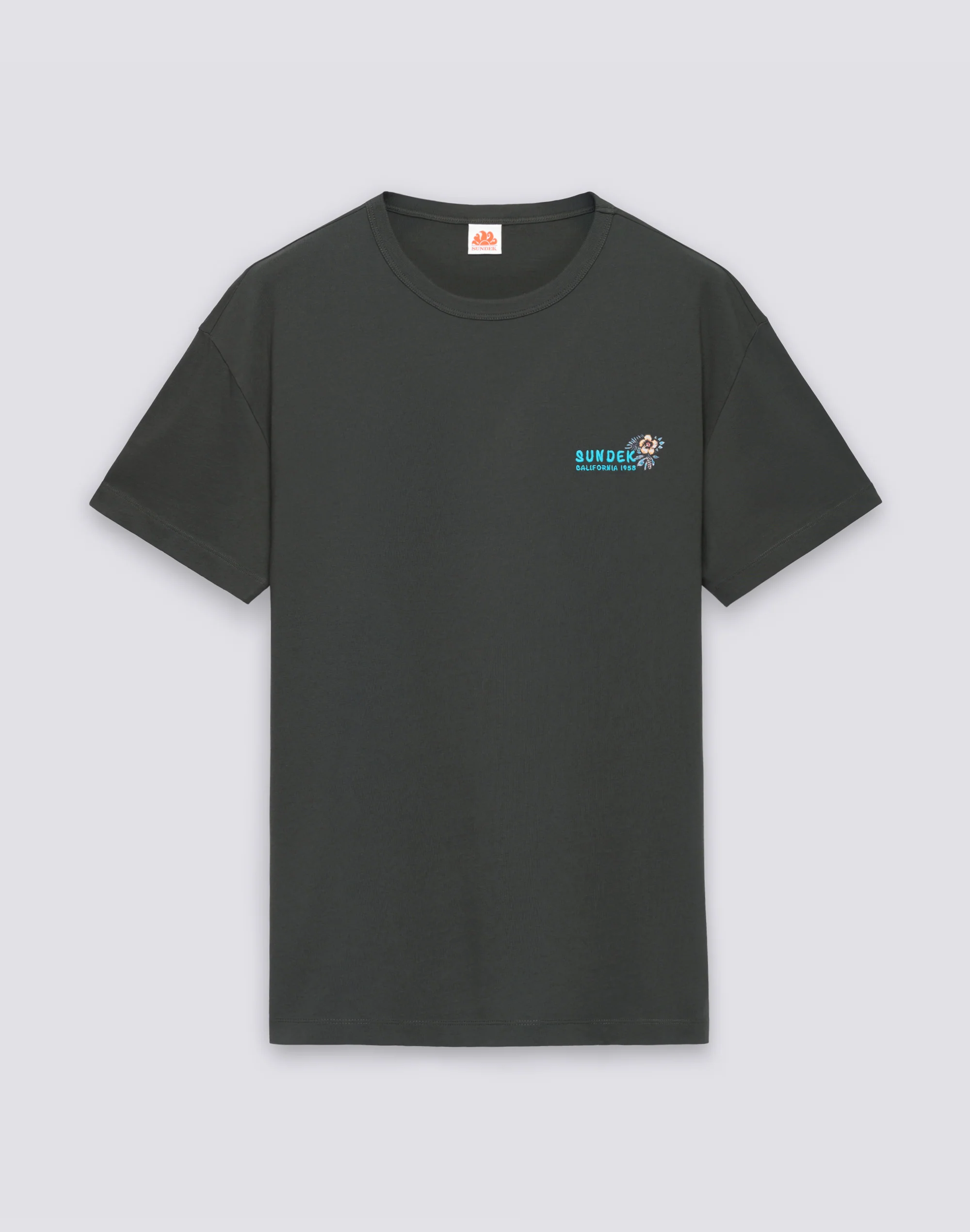 T-SHIRT DA UOMO A GIROCOLLO CON STAMPA E RICAMO SUNDEK CALIFORNIA 1958 - Image 5