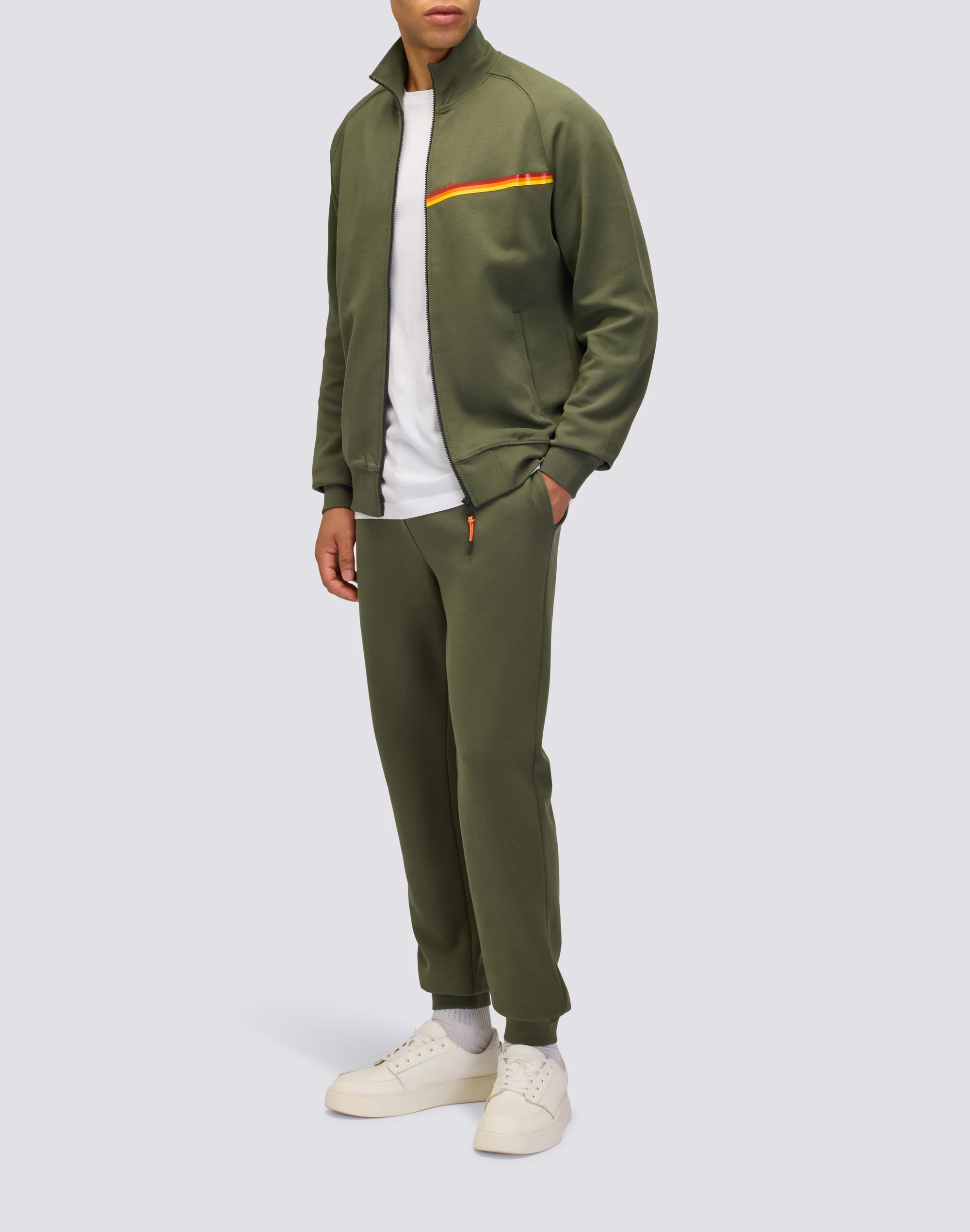 FELPA FULL ZIP CON DETTAGLIO TRICOLORE - Image 3