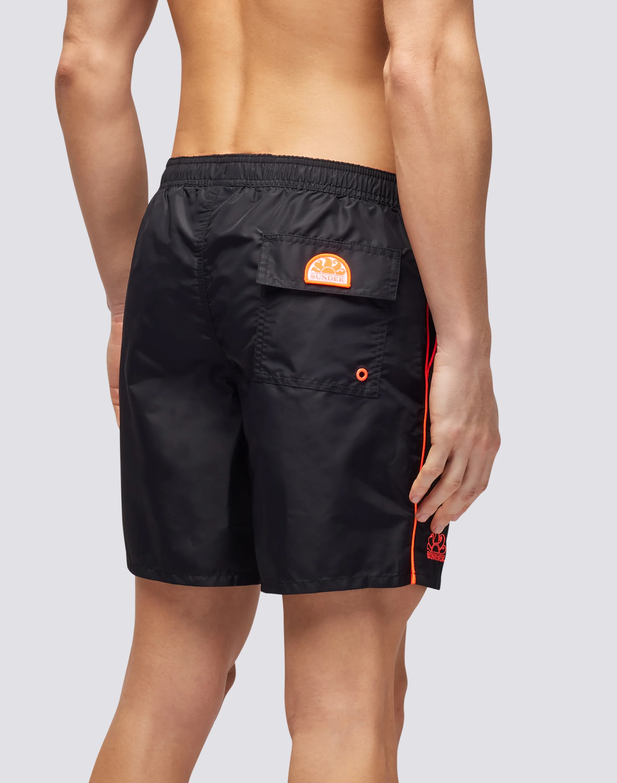 COSTUME DA BAGNO LUNGHEZZA MEDIA VITA ELASTICATA ICONIC TAFFETA CON PIPING - Image 2