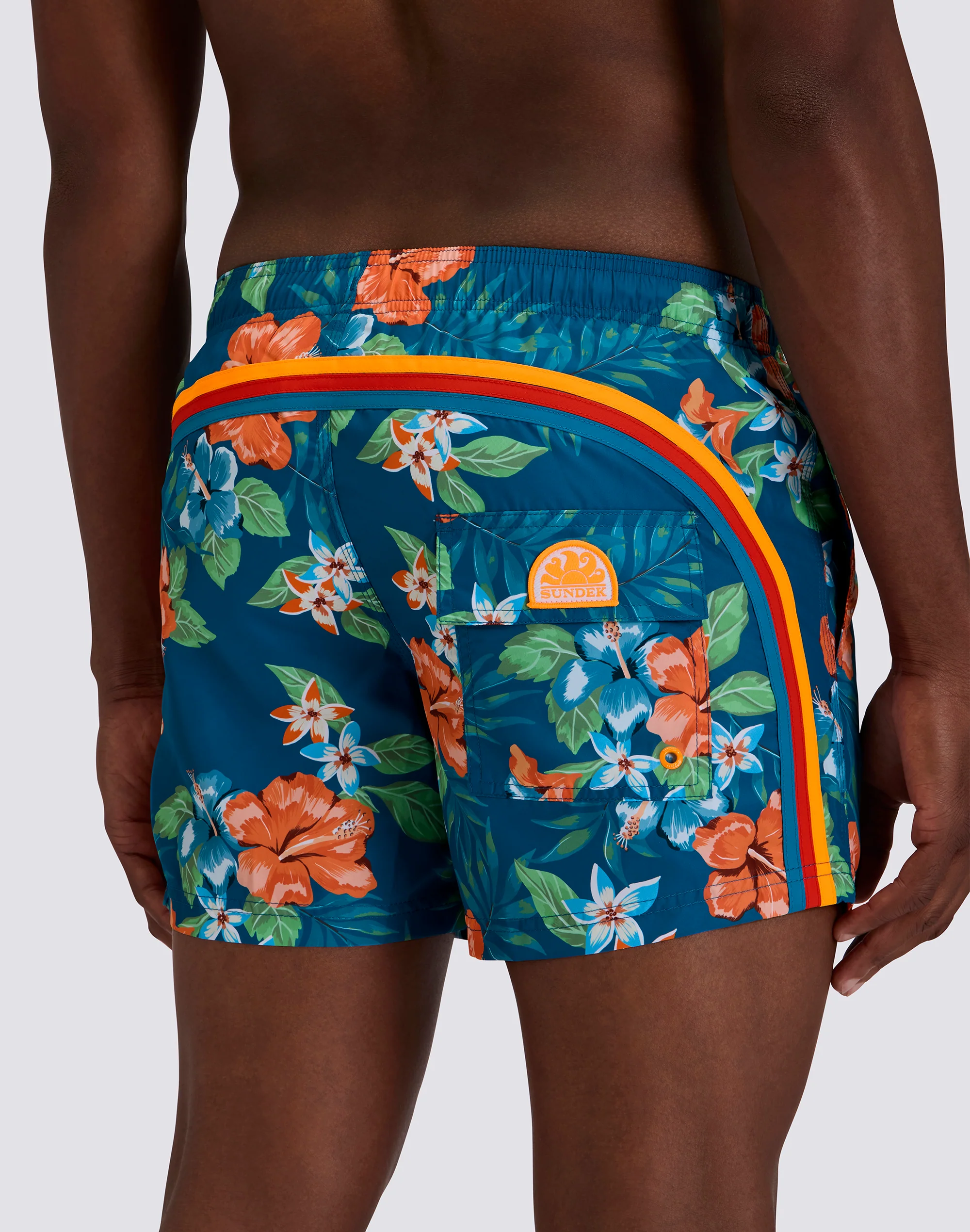 COSTUME DA BAGNO UOMO CORTO VITA ELASTICATA POLIESTERE RICICLATO REPREVE® CON STAMPA ISLAND BLISS - Image 3