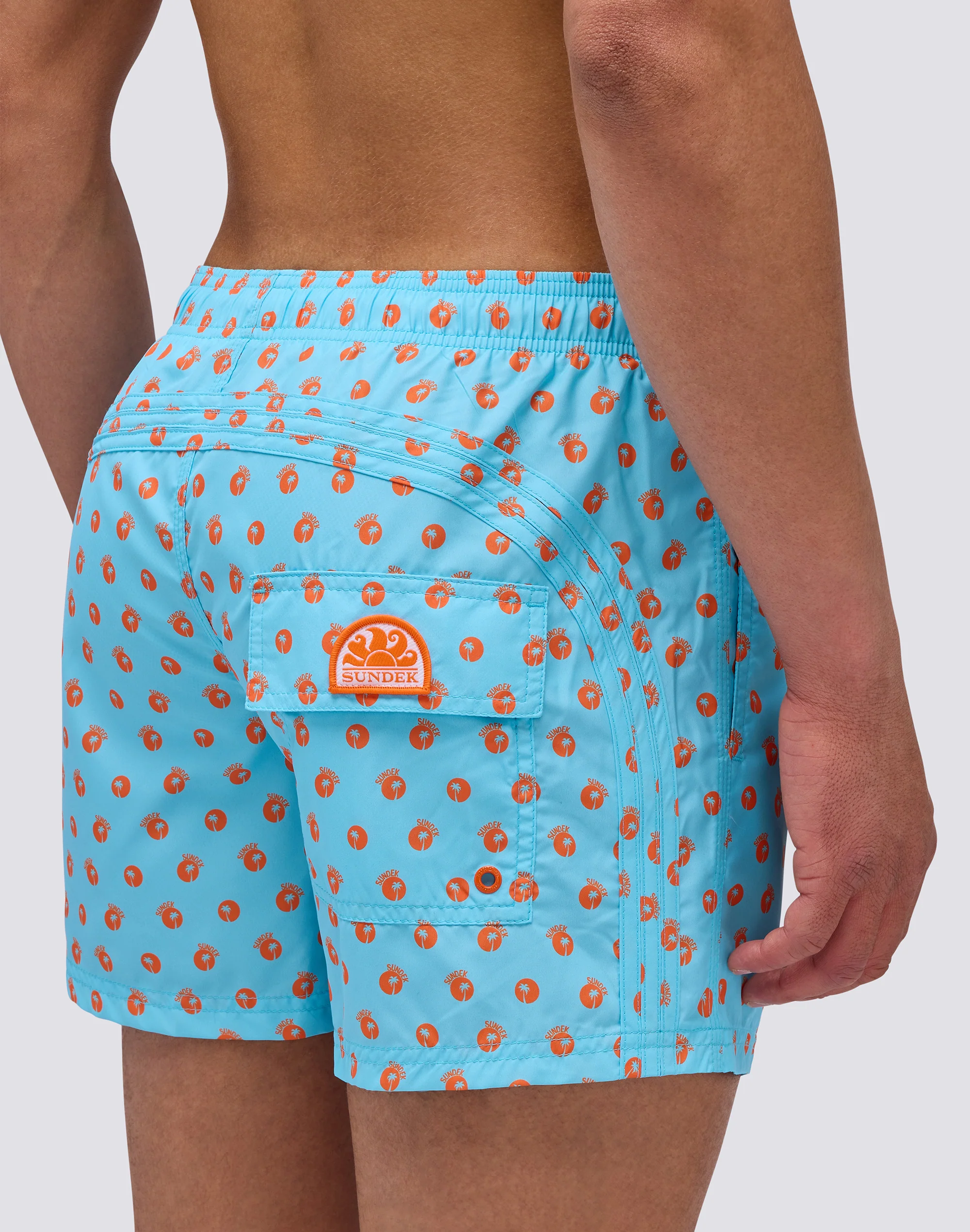 COSTUME DA BAGNO CORTO VITA ELASTICATA REPREVE® CON MINI STAMPA PALM POIS - Image 3