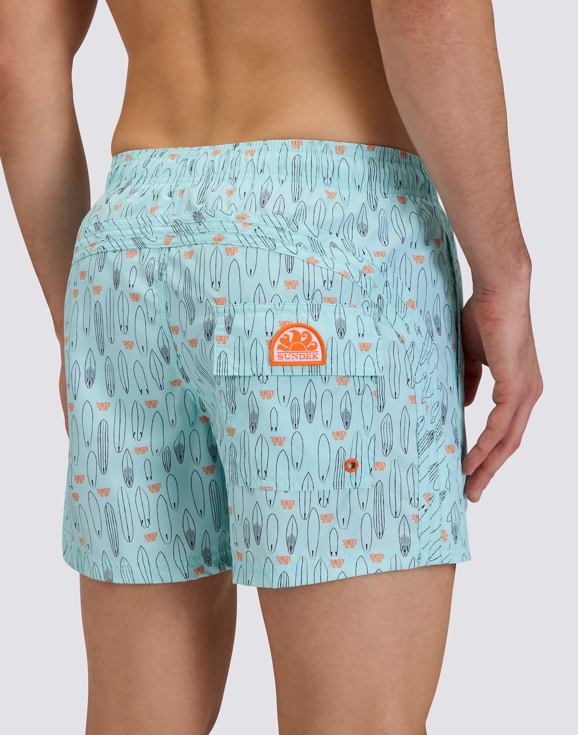 COSTUME DA BAGNO CORTO VITA ELASTICATA POLIESTERE RICICLATO REPREVE® CON STAMPA SURF - Image 3