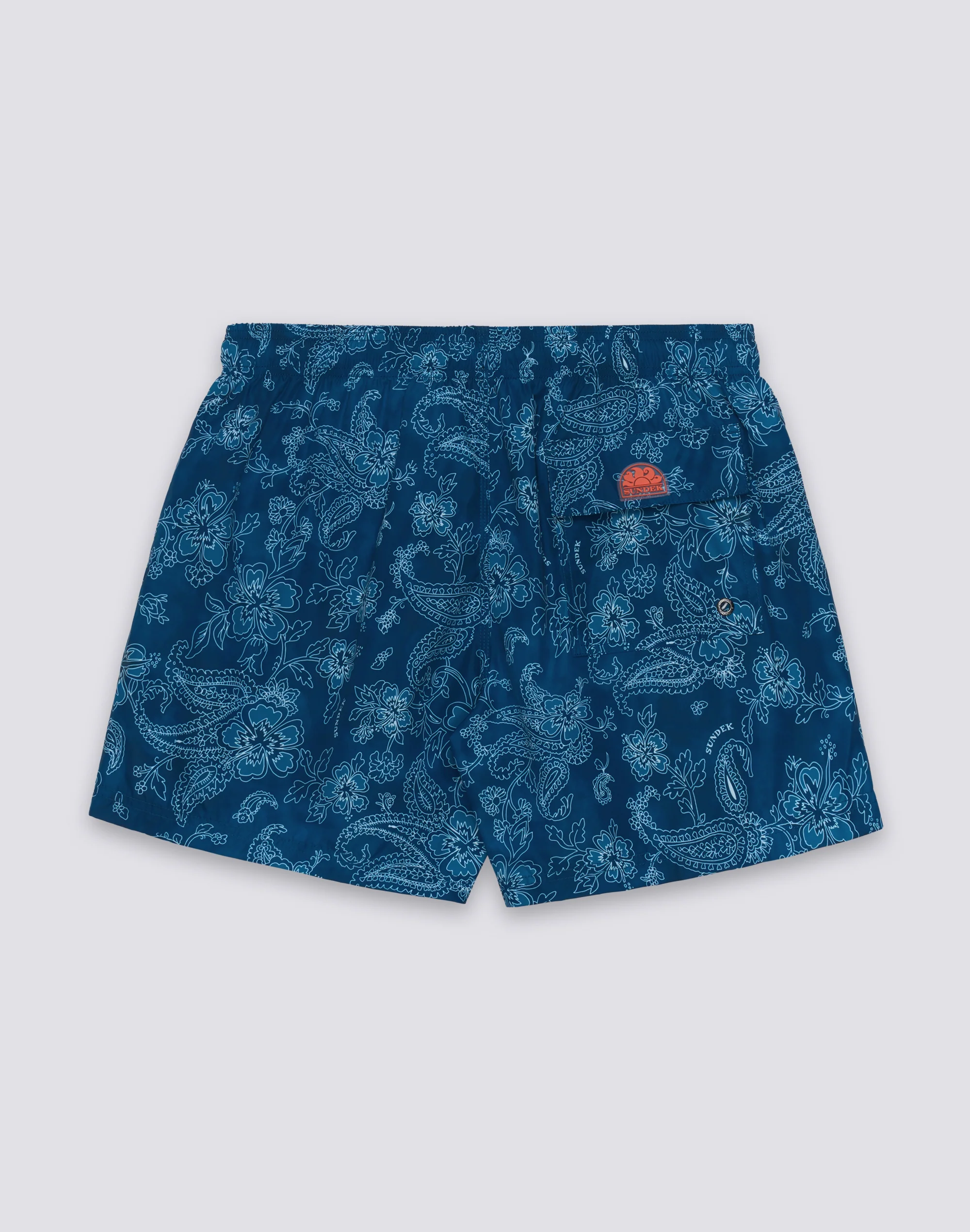 COSTUME DA BAGNO UOMO CORTO VITA ELASTICATA STAMPA HIBI PAISLEY IN POLY RICICLATO - Image 2