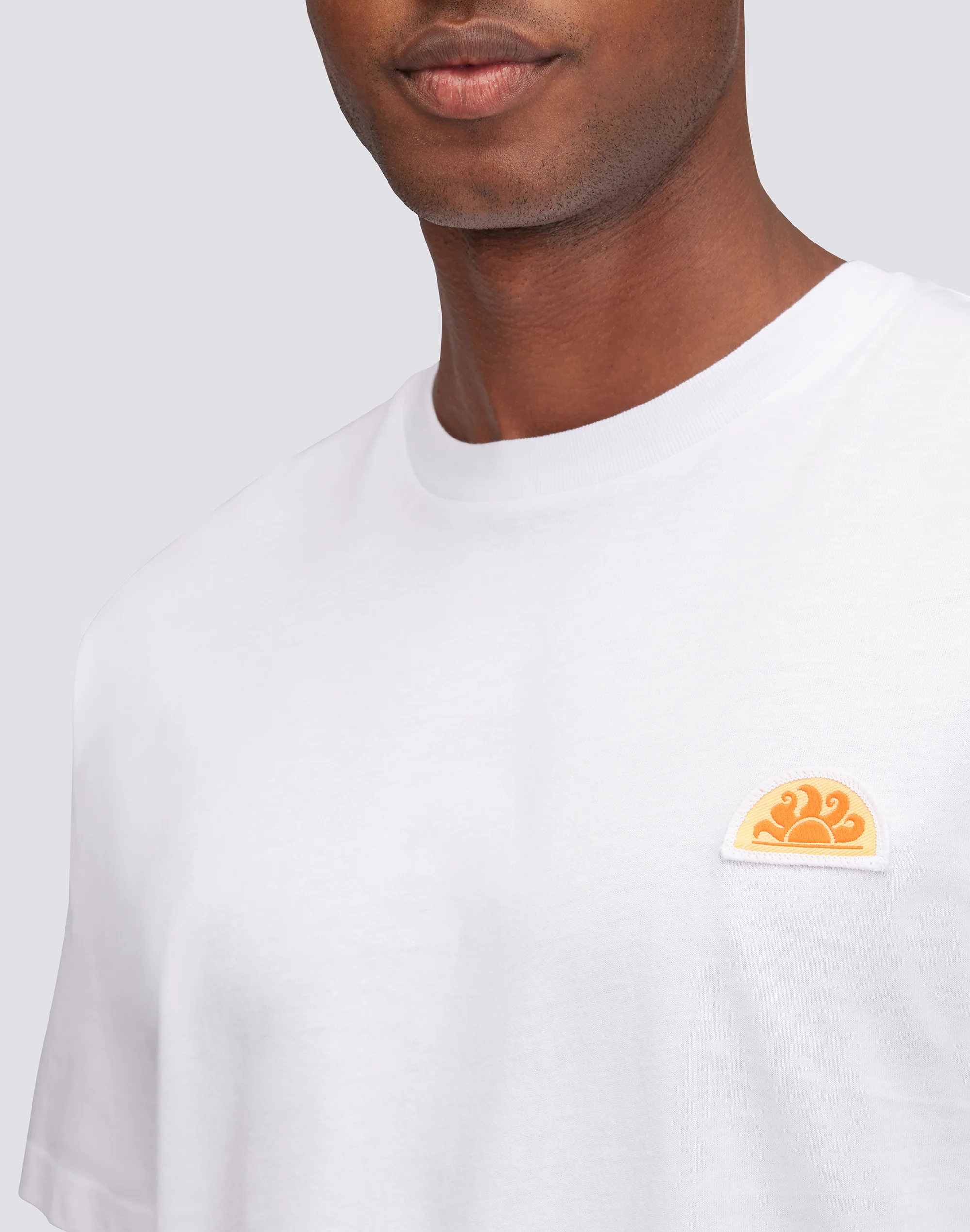 T-SHIRT A TINTA UNITA CON LOGO ARCHIVE