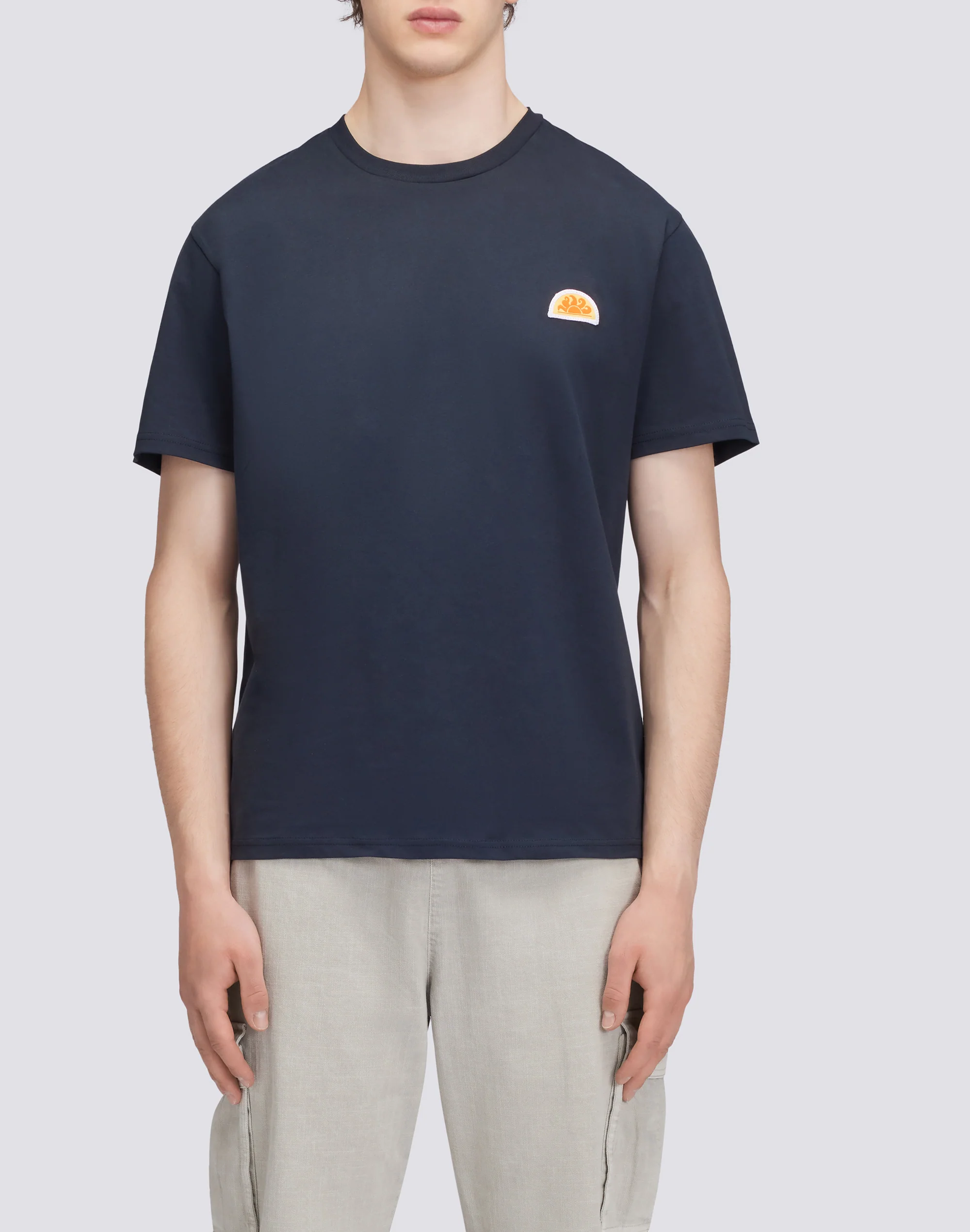 T-SHIRT A TINTA UNITA CON LOGO ARCHIVE