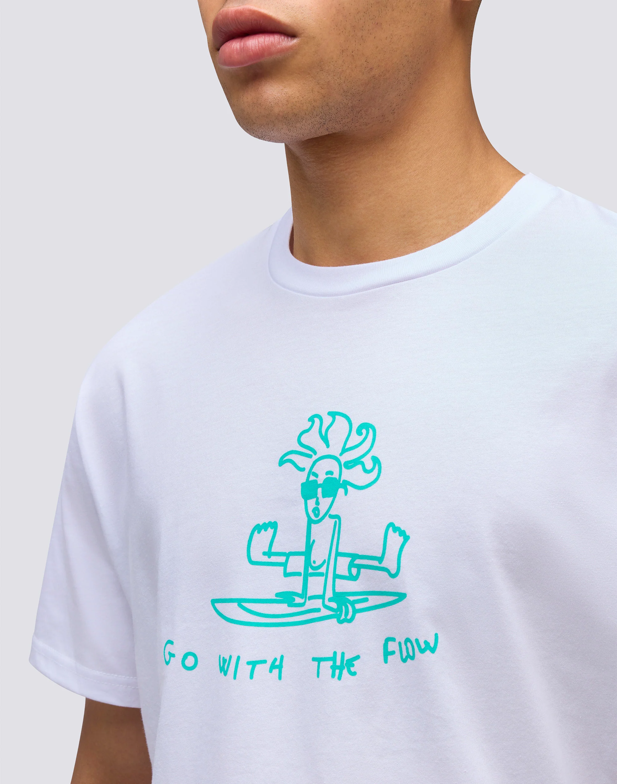 T-SHIRT STAMPA GO WITH THE FLOW - Image 4