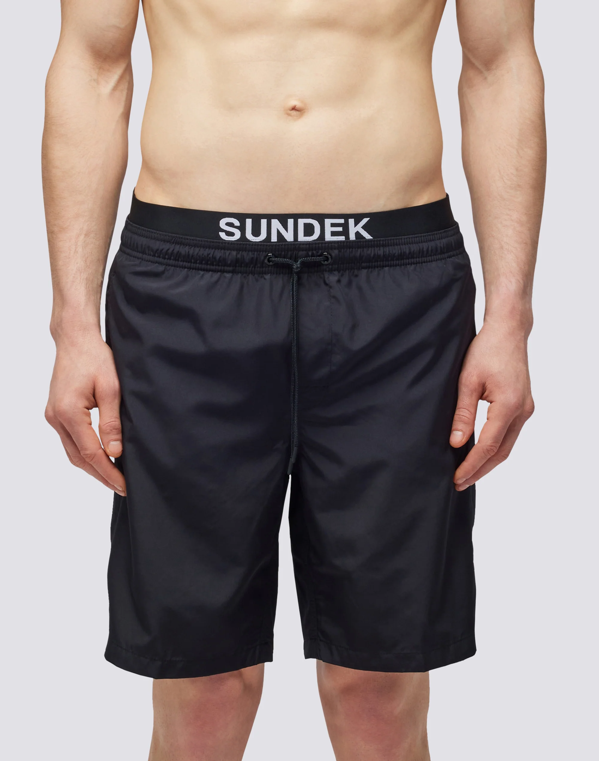 COSTUME DA BAGNO UOMO LUNGO VITA ELASTICATA CON ELASTICO LOGO