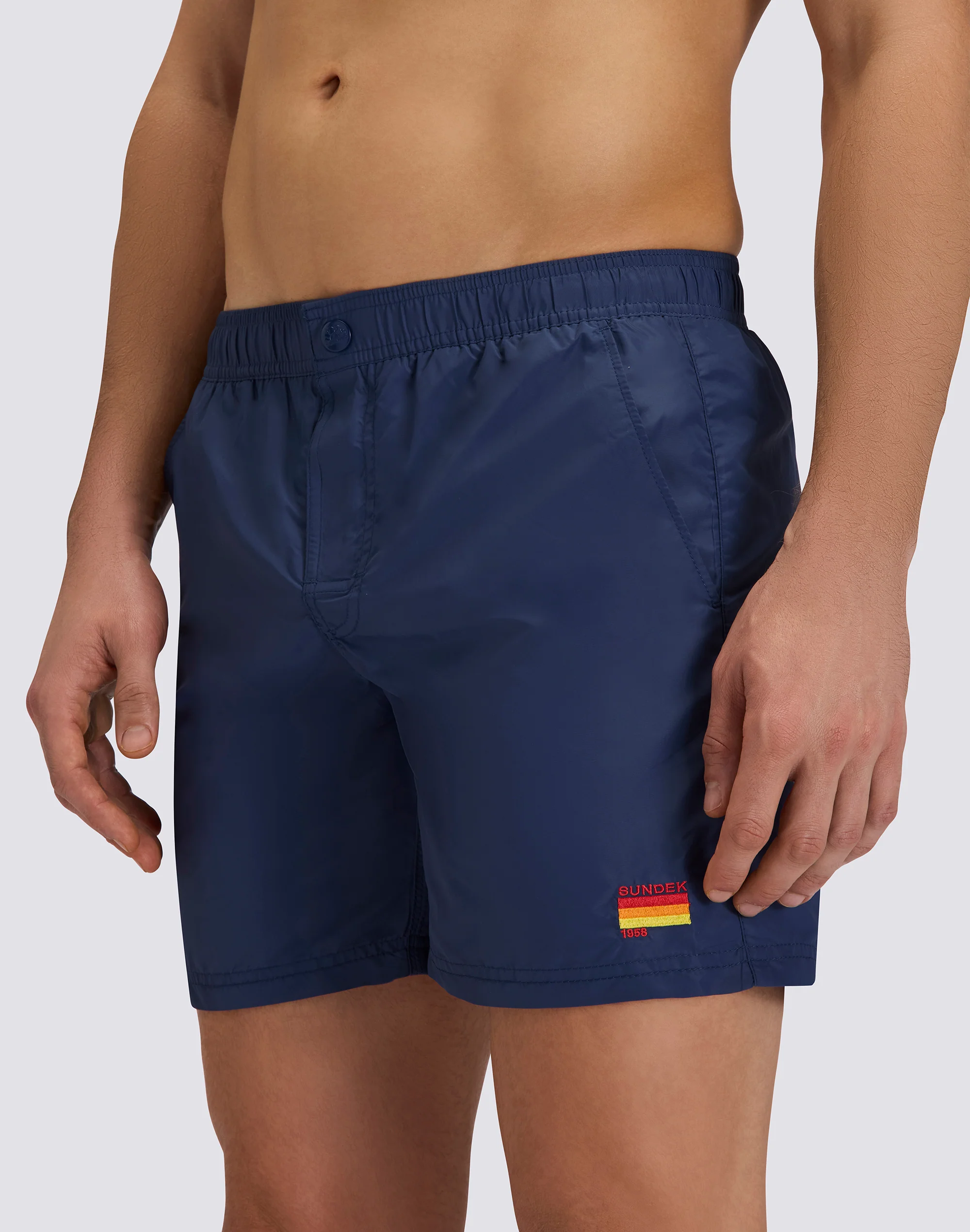 COSTUME DA BAGNO UOMO VITA ELASTICATA IN NYLON TAFFETA EFFETTO LAVATO - Image 3