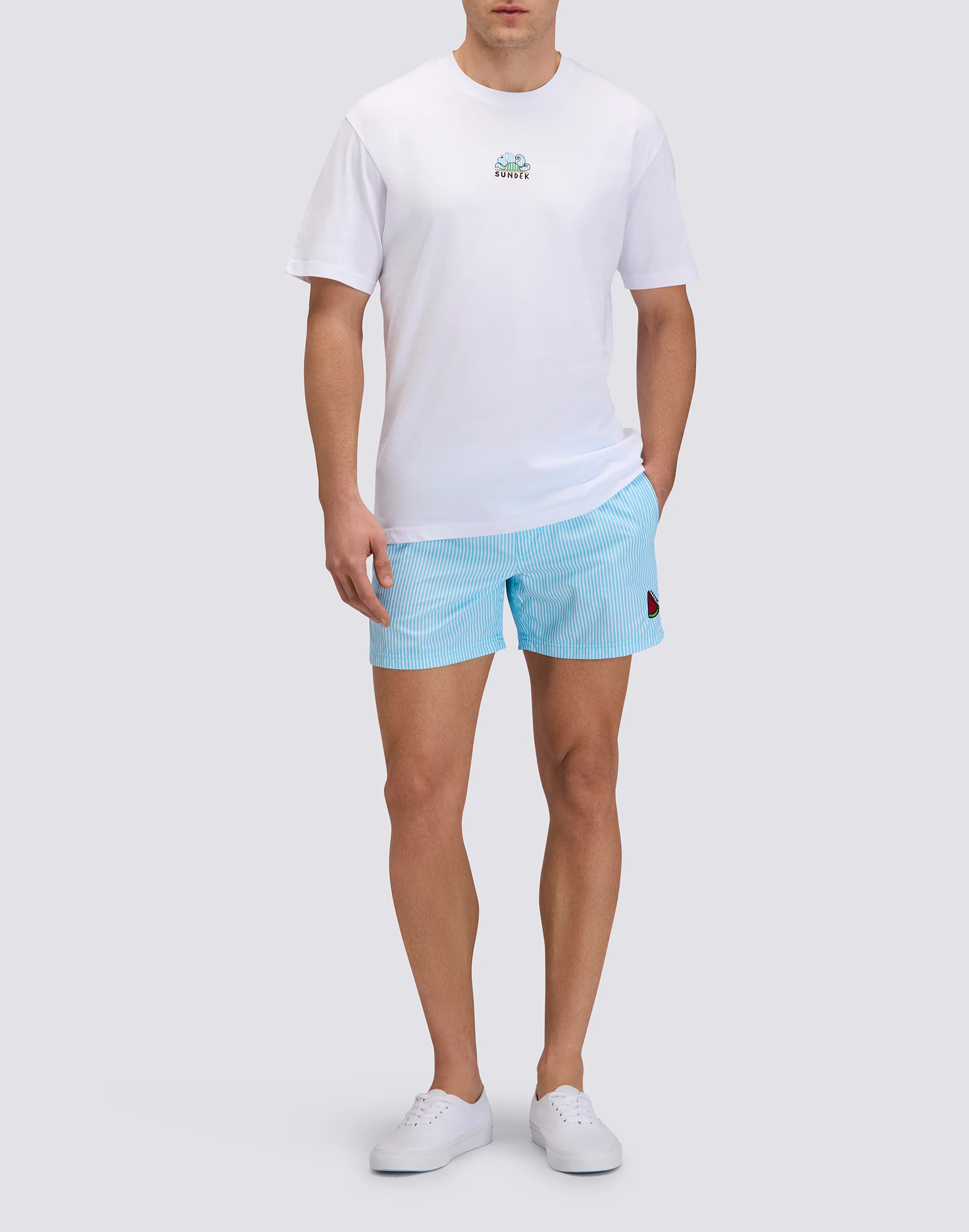 T-SHIRT UOMO A GIROCOLLO CON STAMPA TIDAL SURFER - Image 3