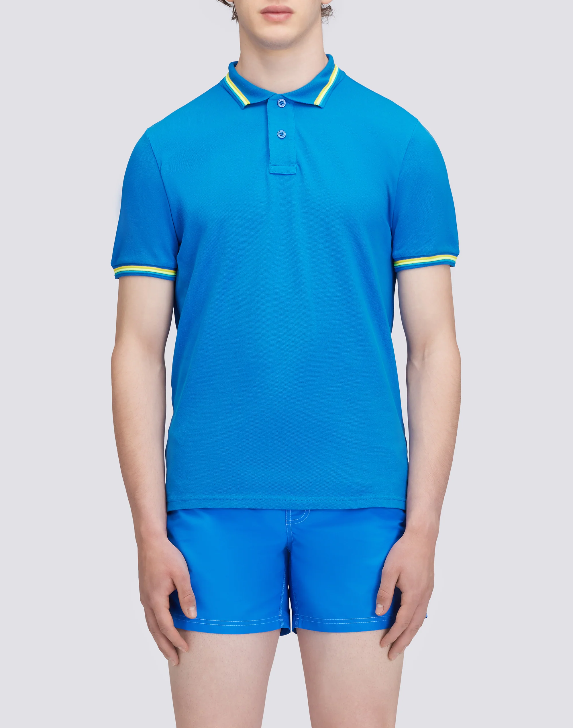 POLO BRICE IN COTONE PIQUET CON DETTAGLI TRICOLOR
