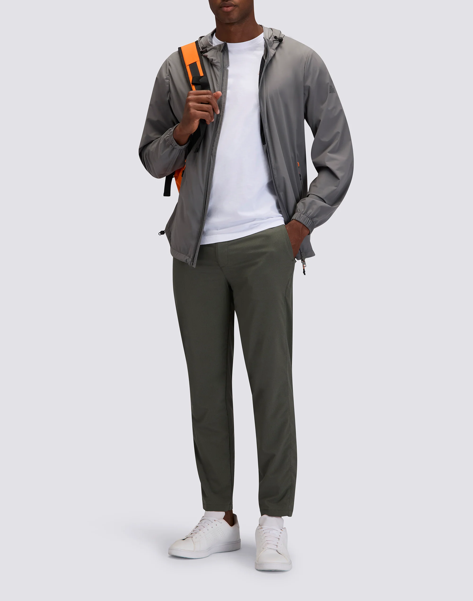 GIACCA DA UOMO FULL ZIP CON CAPPUCCIO IN NYLON - Image 4