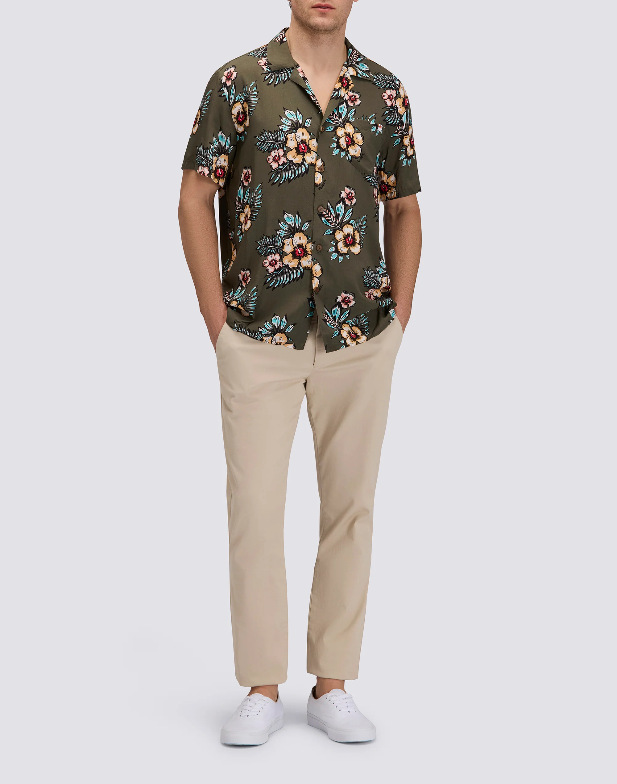 CAMICIA UOMO STAMPATA IN VISCOSA POPELINE - Image 3