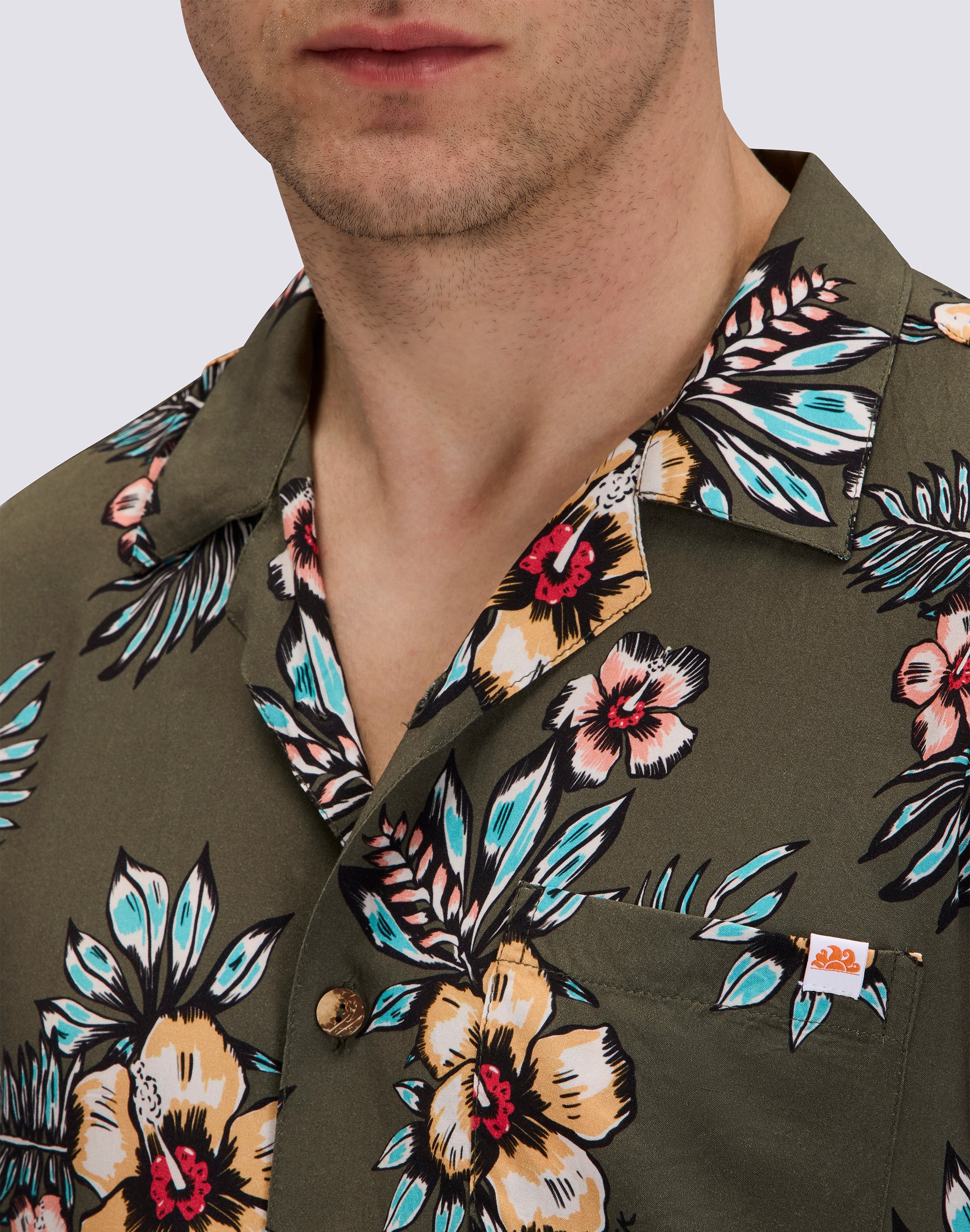 CAMICIA UOMO STAMPATA IN VISCOSA POPELINE - Image 4