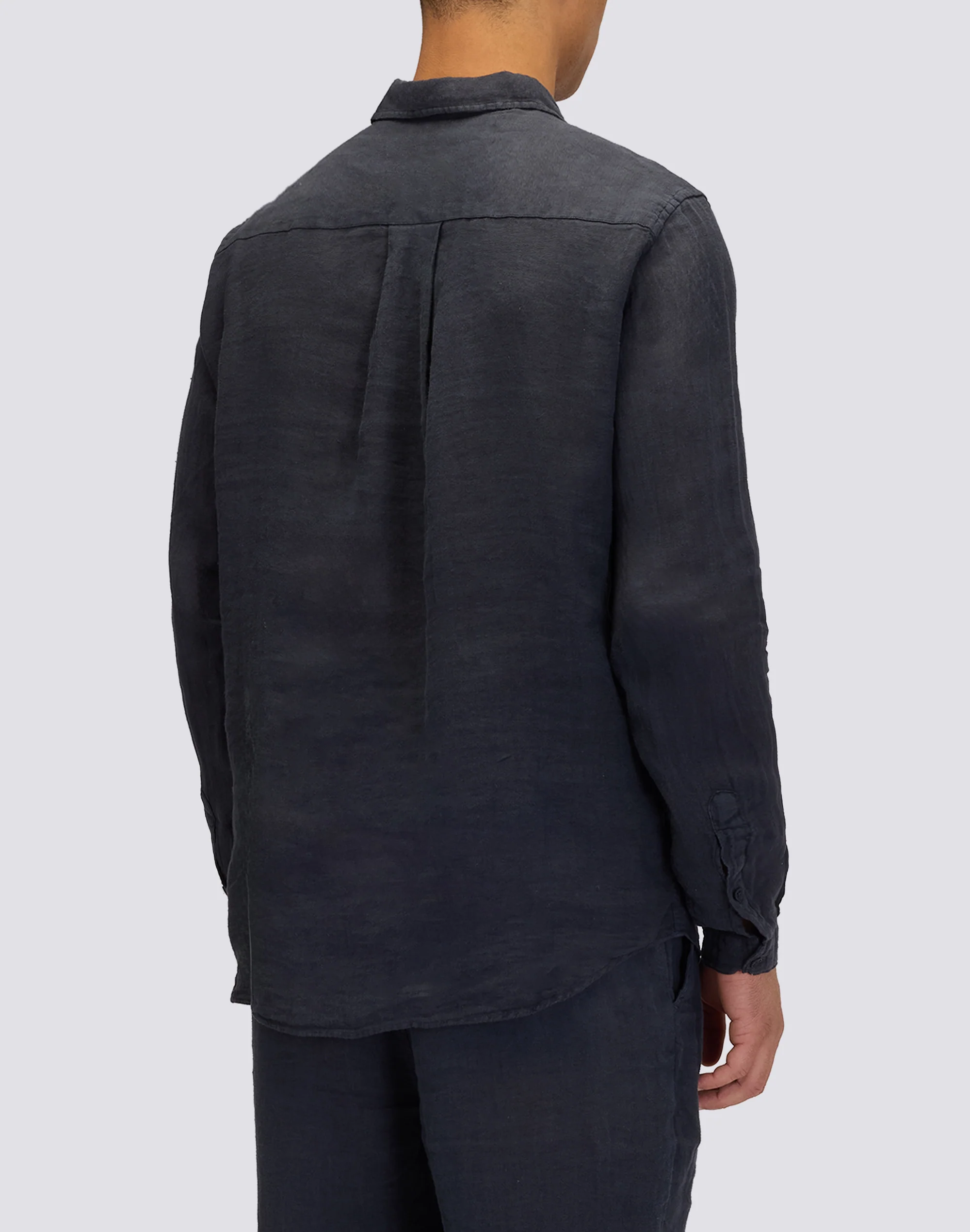 CAMICIA IN LINO CON COLLO CLASSICO - Image 2