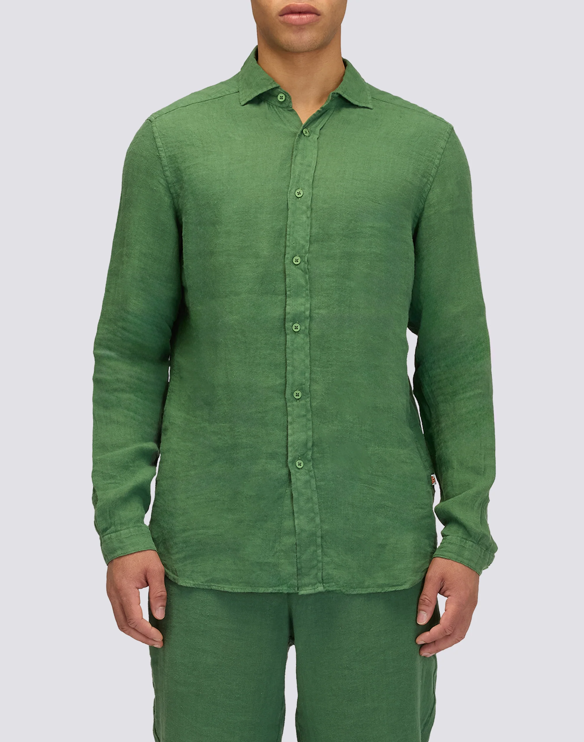 CAMICIA IN LINO CON COLLO CLASSICO