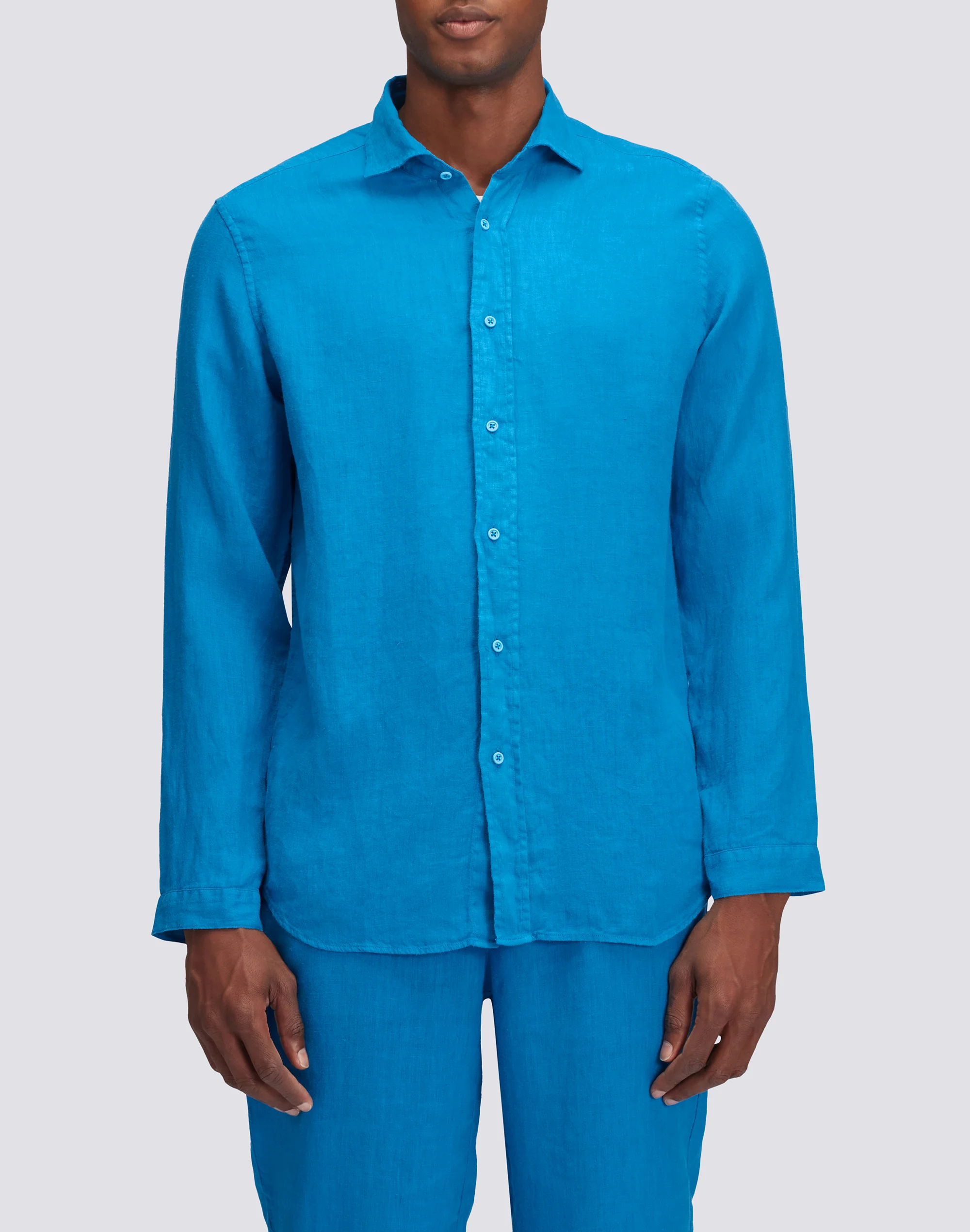 CAMICIA IN LINO CON COLLO CLASSICO
