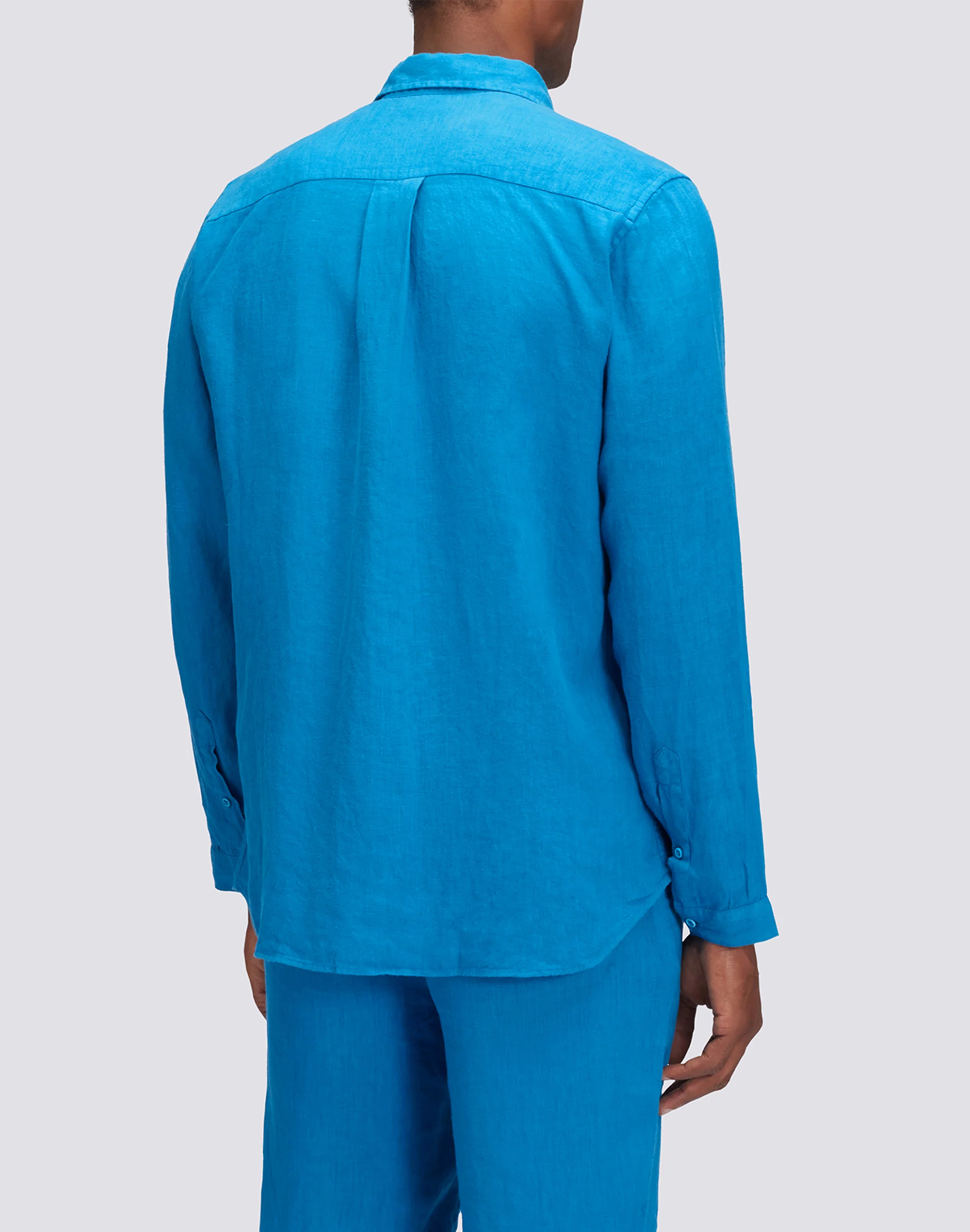 CAMICIA IN LINO CON COLLO CLASSICO - Image 2
