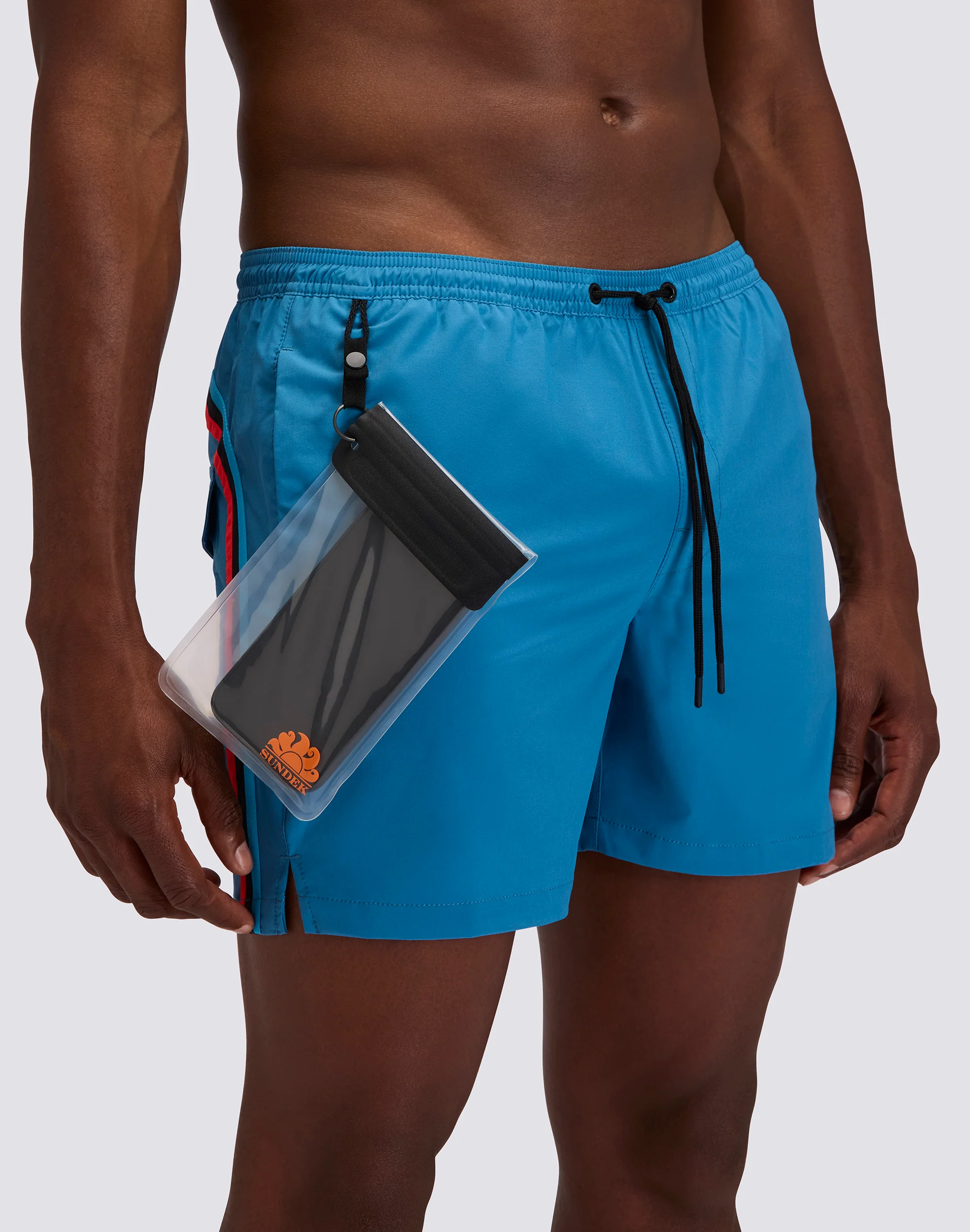 COSTUME DA BAGNO UOMO CON TESSUTO STRETCH A VITA ELASTICATA E CON CUSTODIA REMOVIBILE - Image 4