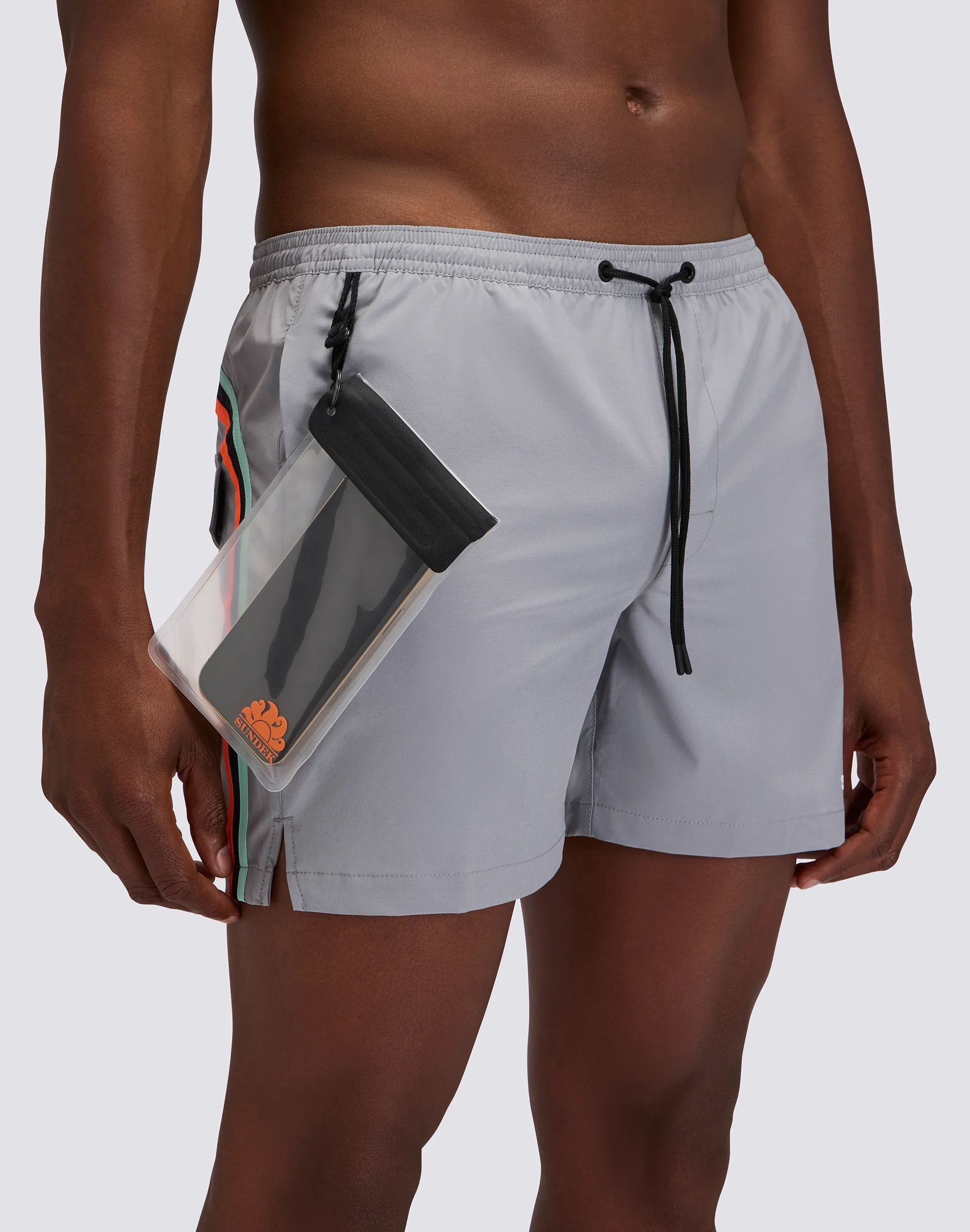 COSTUME DA BAGNO UOMO CON TESSUTO STRETCH A VITA ELASTICATA E CON CUSTODIA REMOVIBILE - Image 3