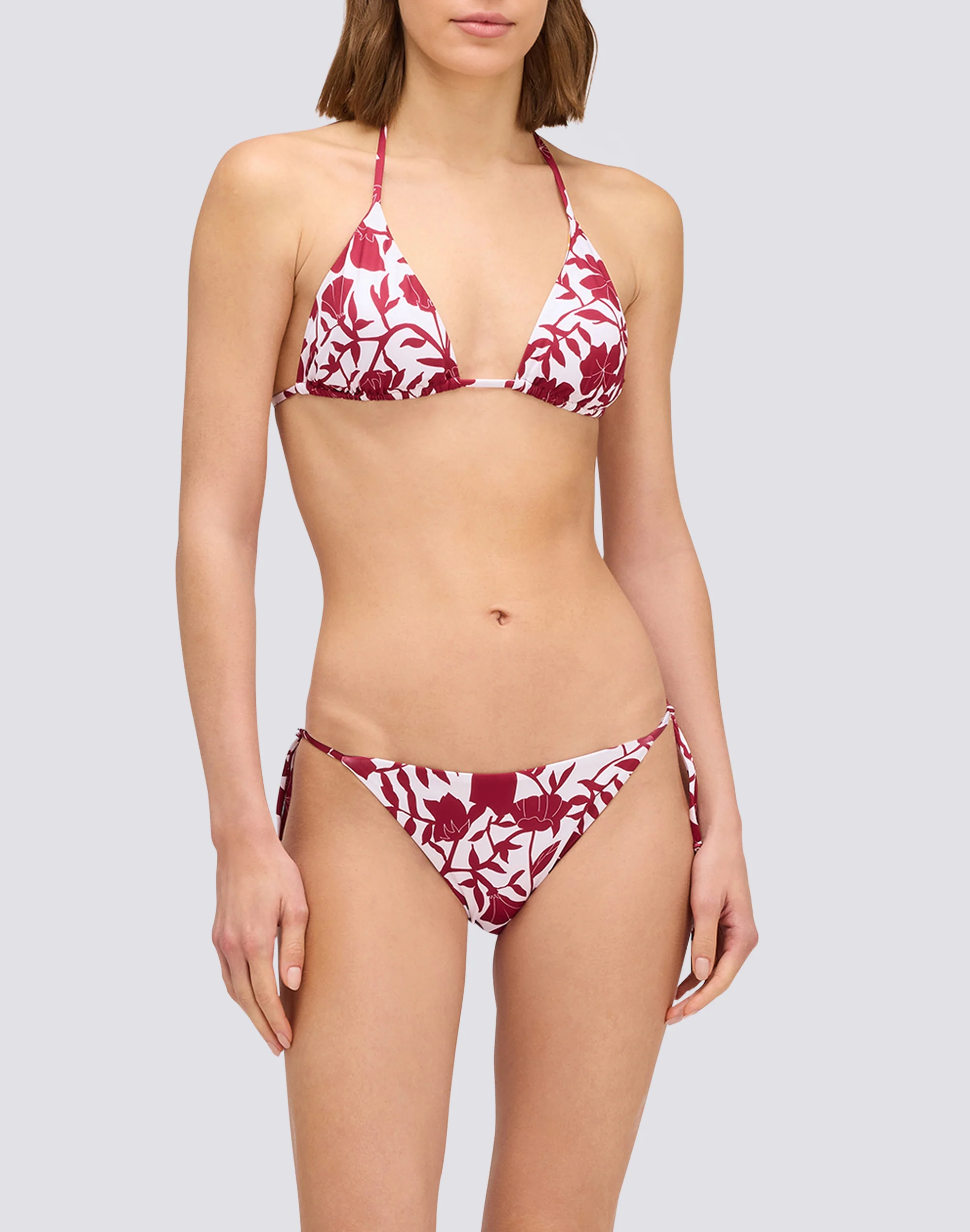 JENNIFER - BIKINI TOP A TRIANGOLO REGOLABILE STAMPA PATCHY FLOWERS - Image 5
