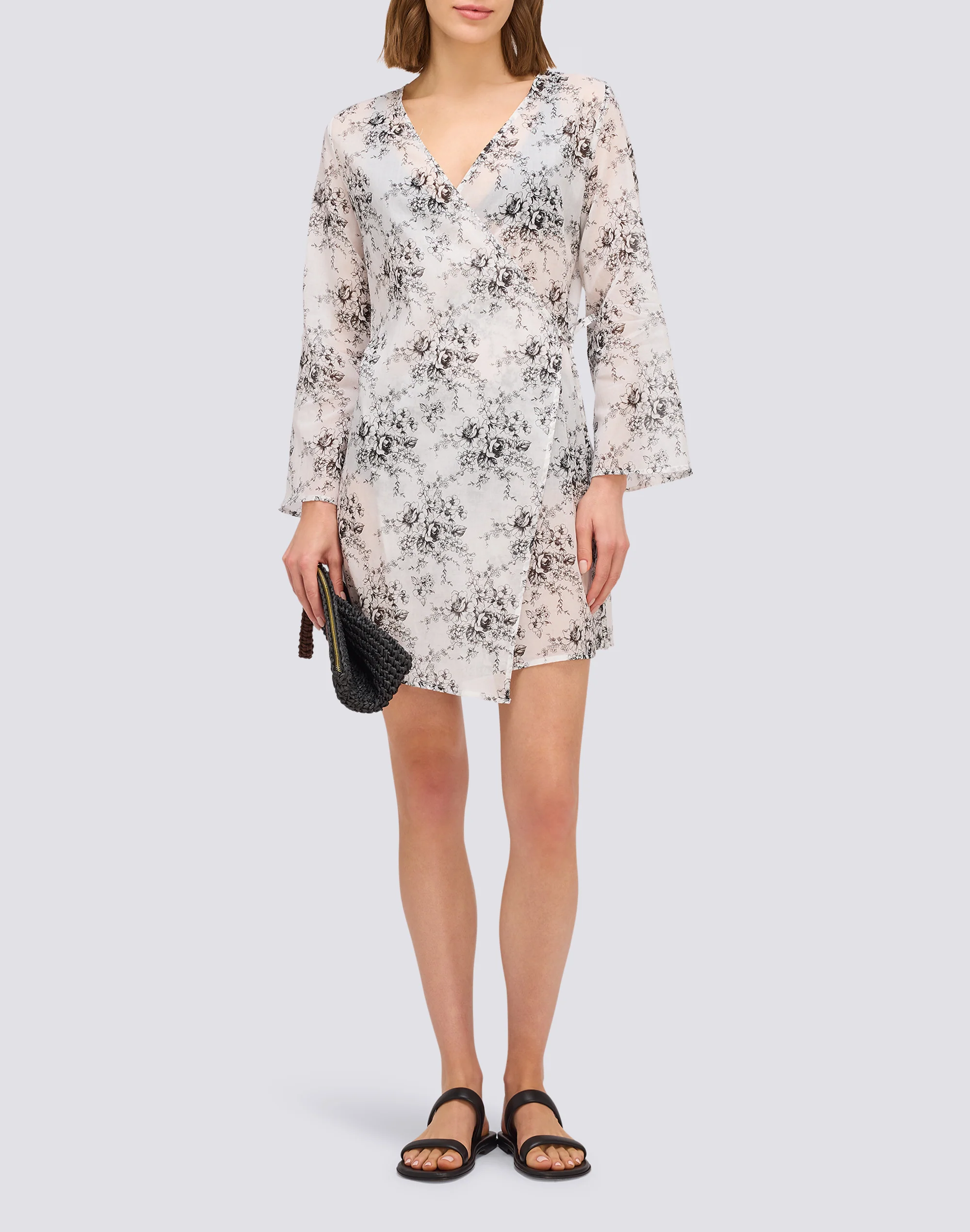 ABITO DONNA WRAPOVER STAMPA ROSE DE JOIE - Image 4