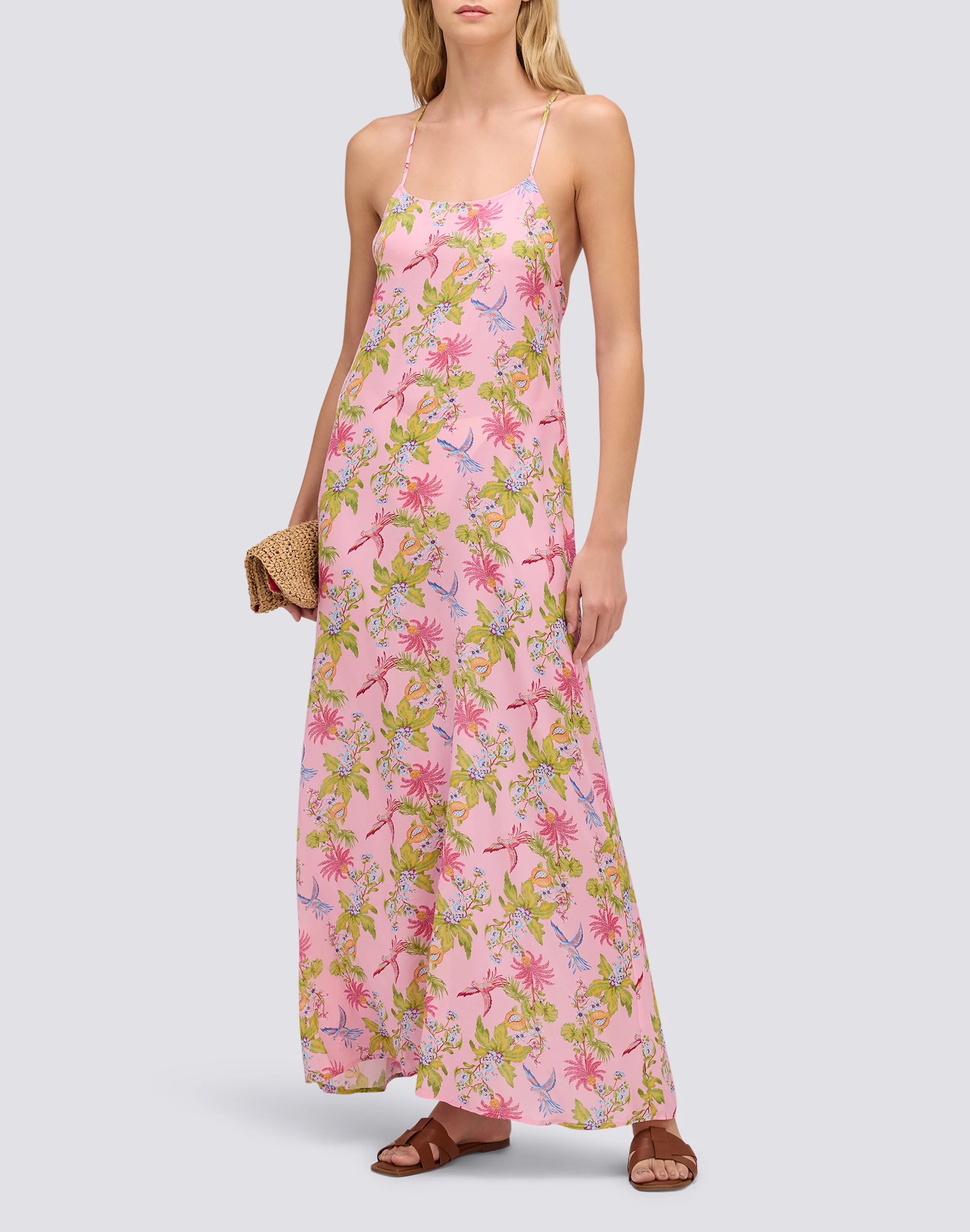 ABITO DONNA SENZA MANICHE LUNGO STAMPA SWEET PARROT - Image 4