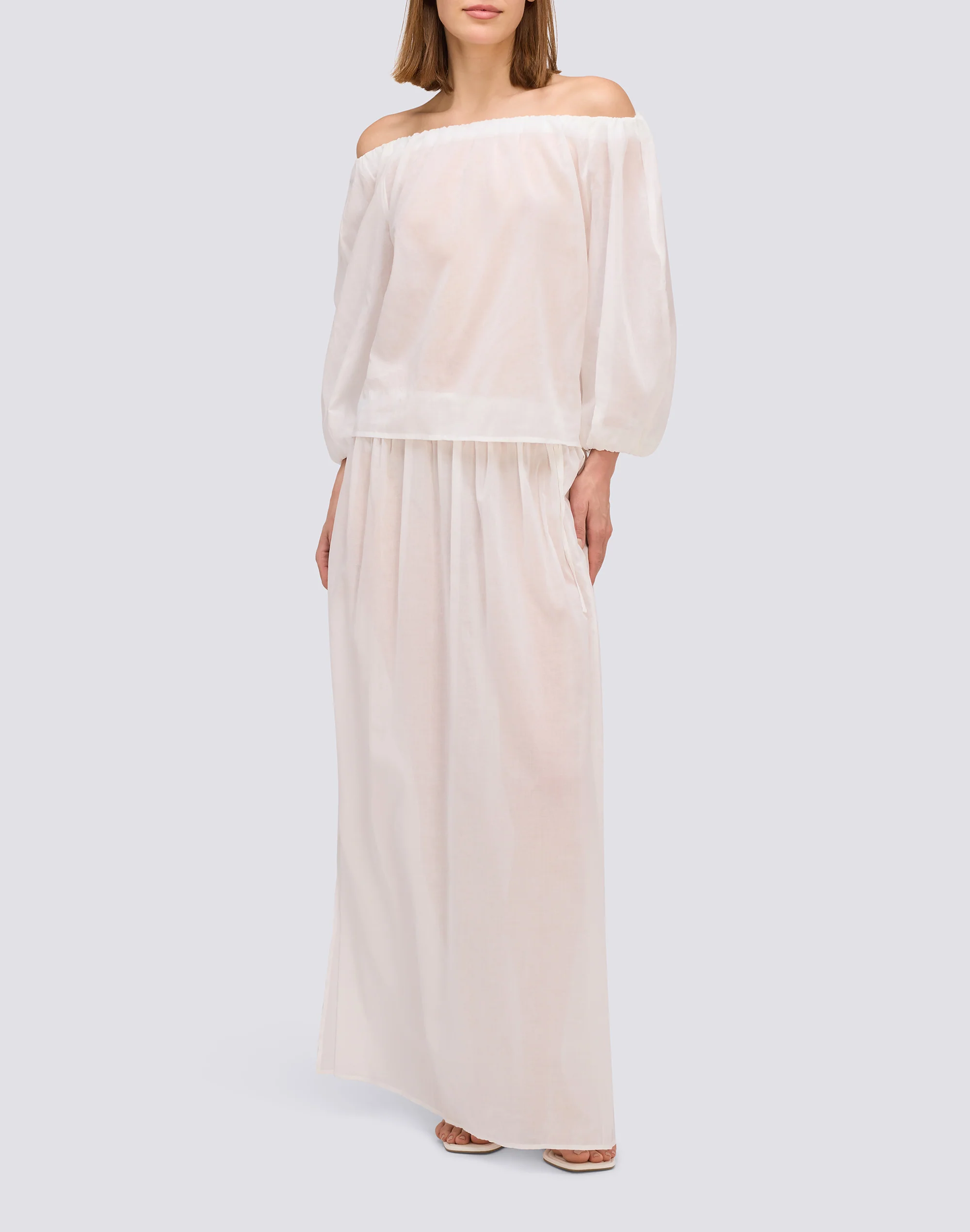 GONNA LUNGA IN VOILE DI COTONE