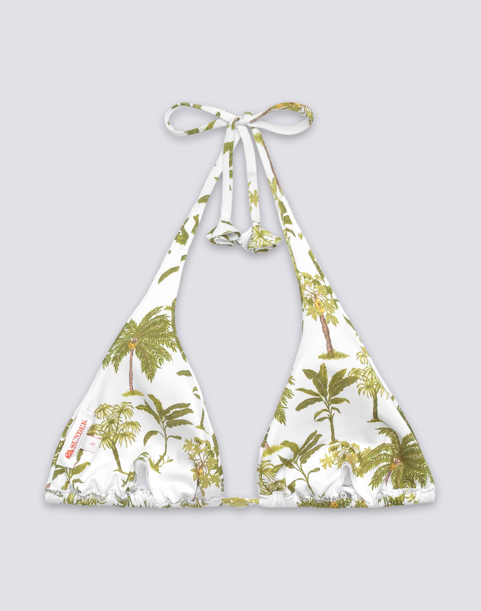 BIKINI TOP A TRIANGOLO AMERICANO CON NAPPE E FANTASIA BOTANIC - Image 2