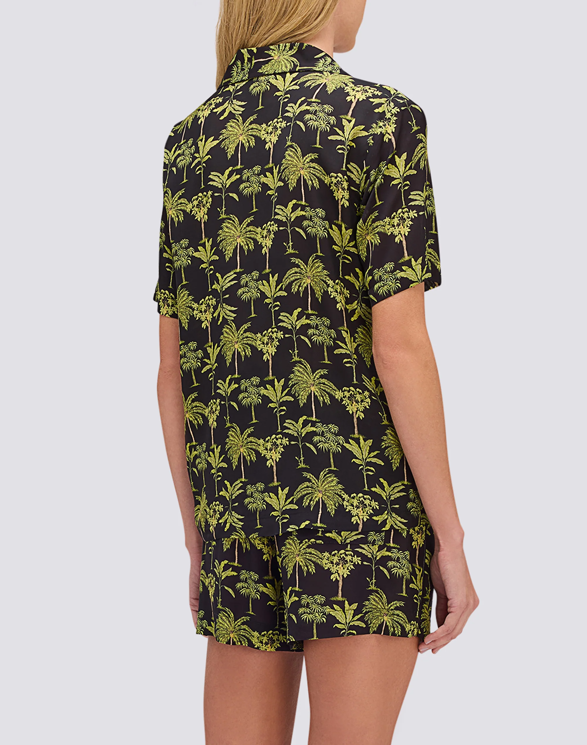 CAMICIA DONNA STILE BOWLING CON STAMPA BOTANIC - Image 2