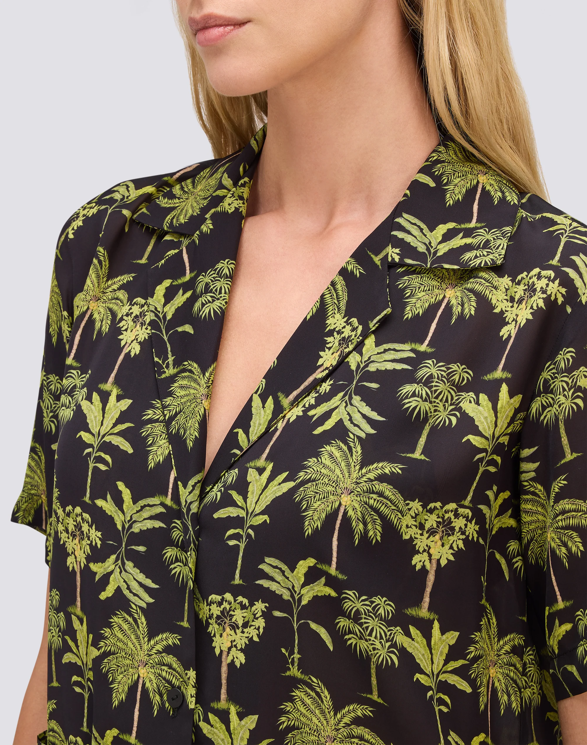 CAMICIA DONNA STILE BOWLING CON STAMPA BOTANIC - Image 4