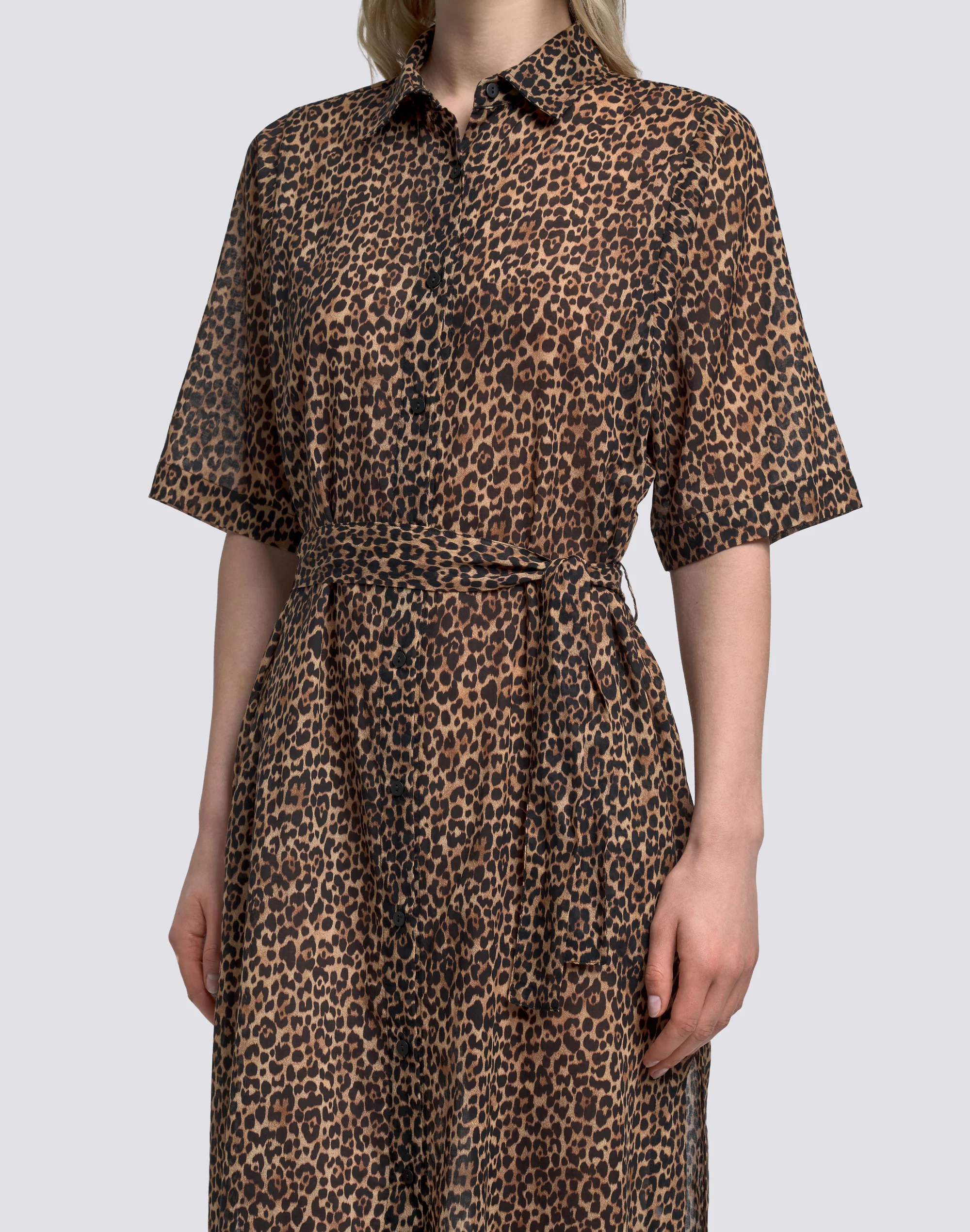 ABITO CHEMISIER DONNA ANIMALIER CON CINTURA REMOVIBILE - Image 3