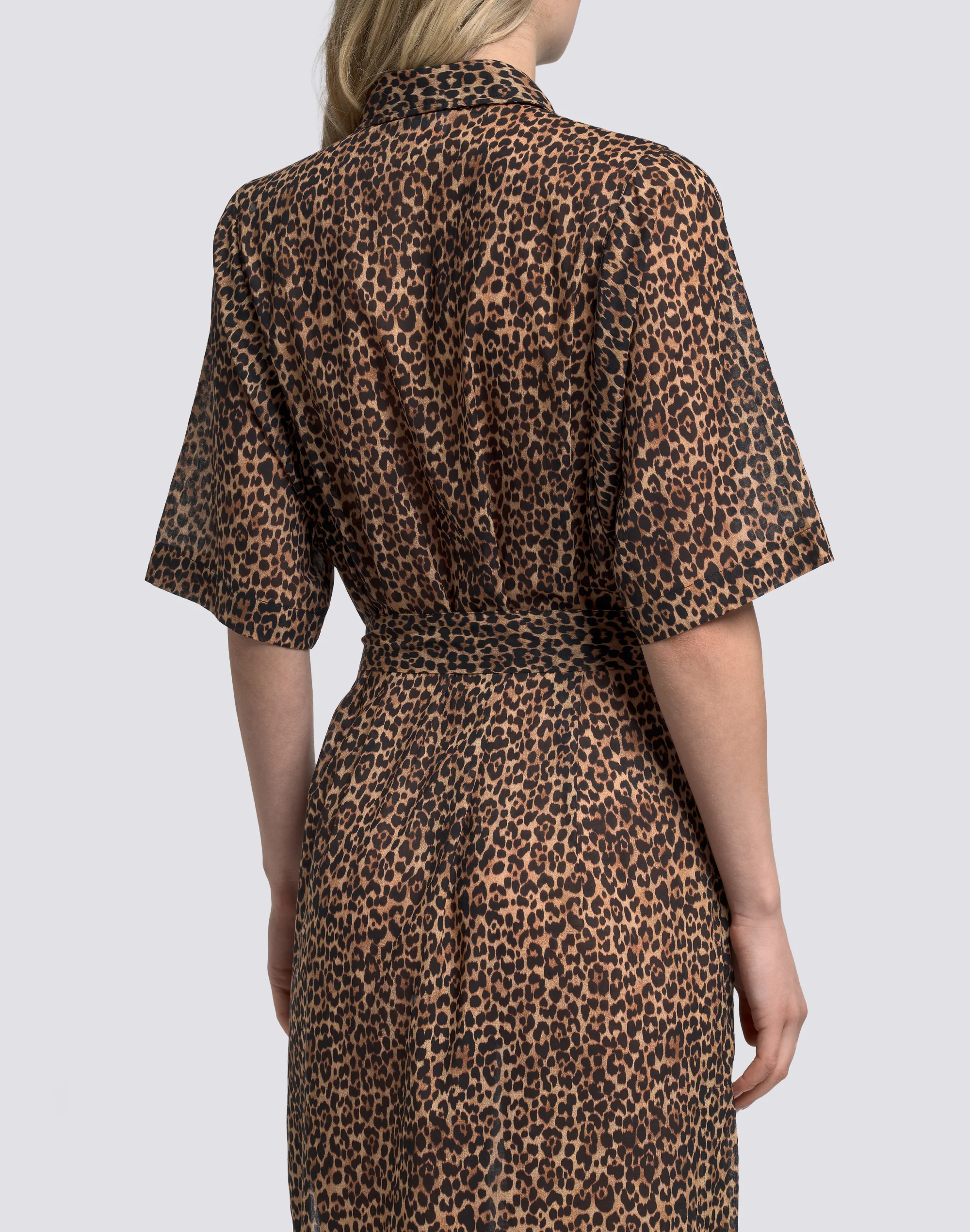 ABITO CHEMISIER DONNA ANIMALIER CON CINTURA REMOVIBILE - Image 4