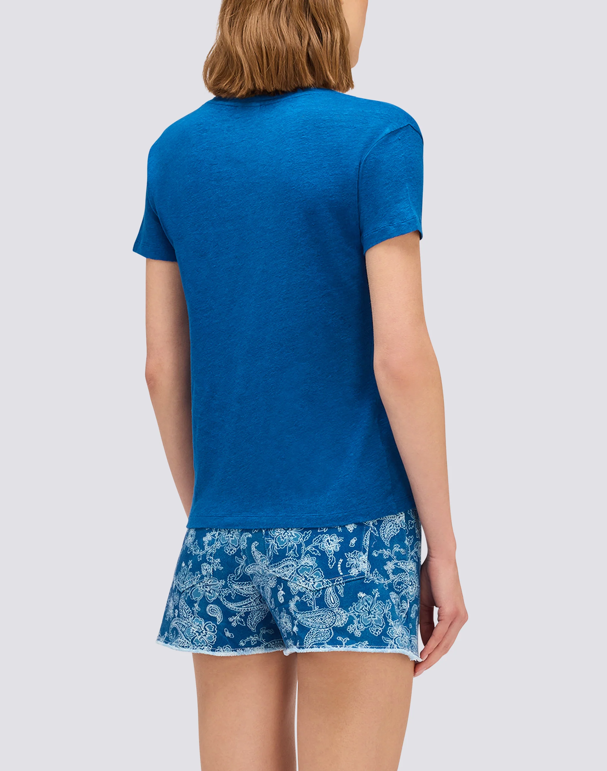 T-SHIRT DONNA A MEZZE MANICHE IN LINO - Image 4