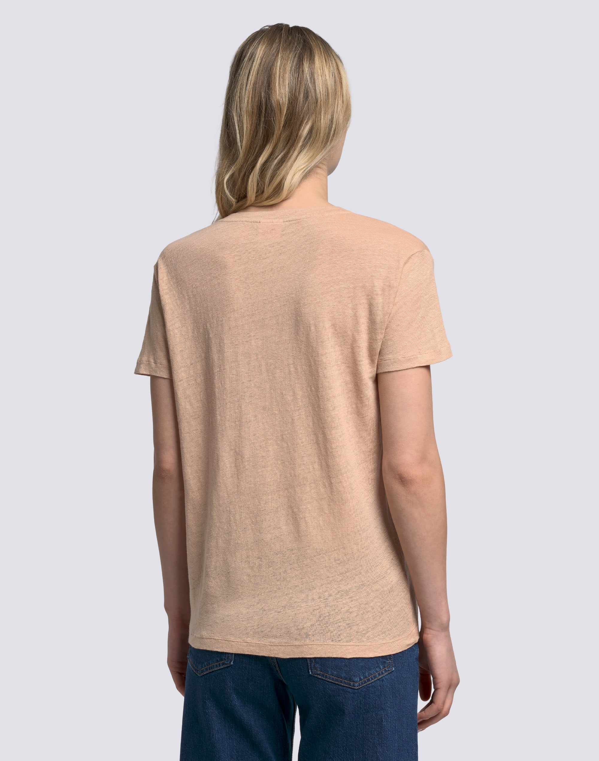 T-SHIRT DONNA A MEZZE MANICHE IN LINO - Image 4